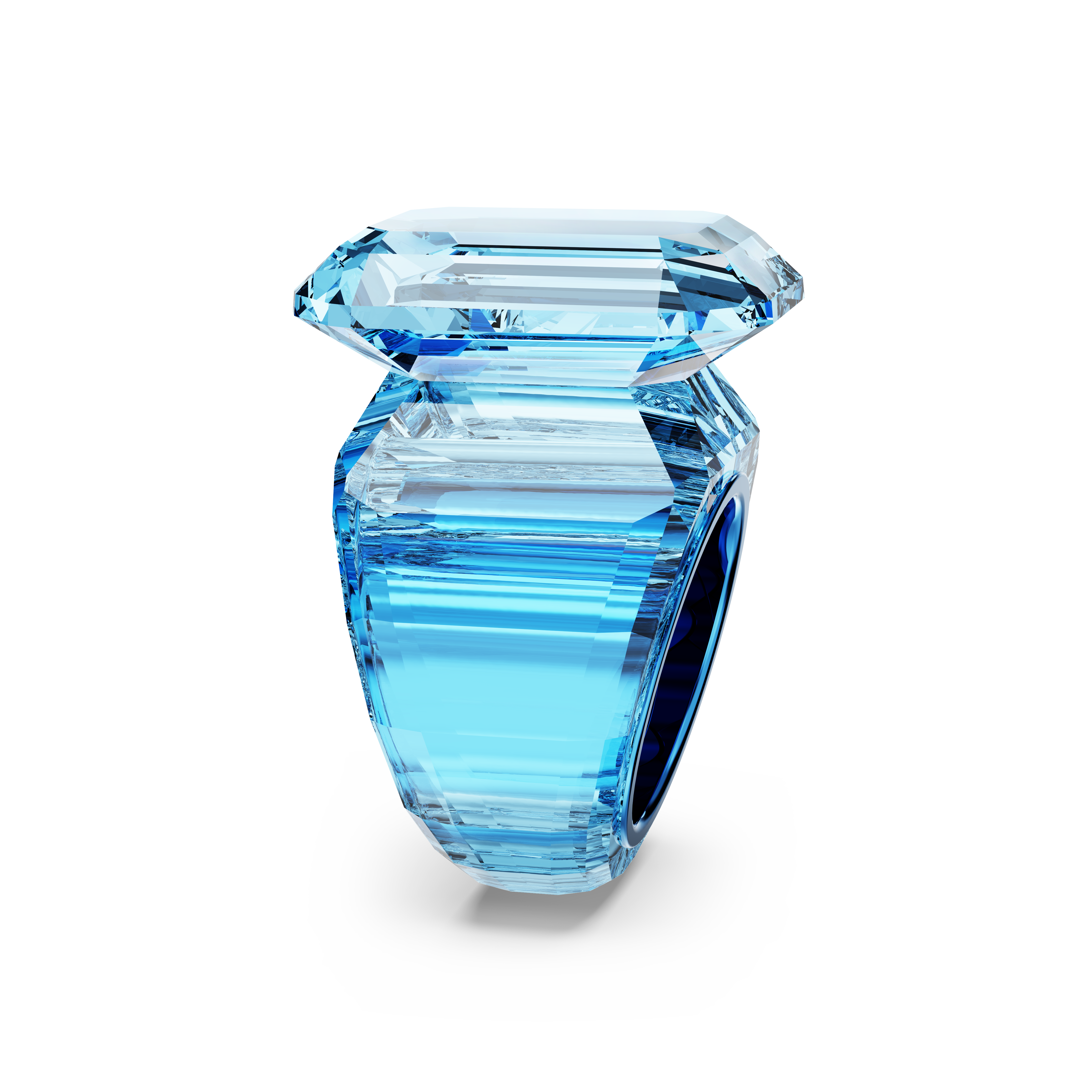 Swarovski Lucent cocktail ring, Octagon cut, Blue 5600235