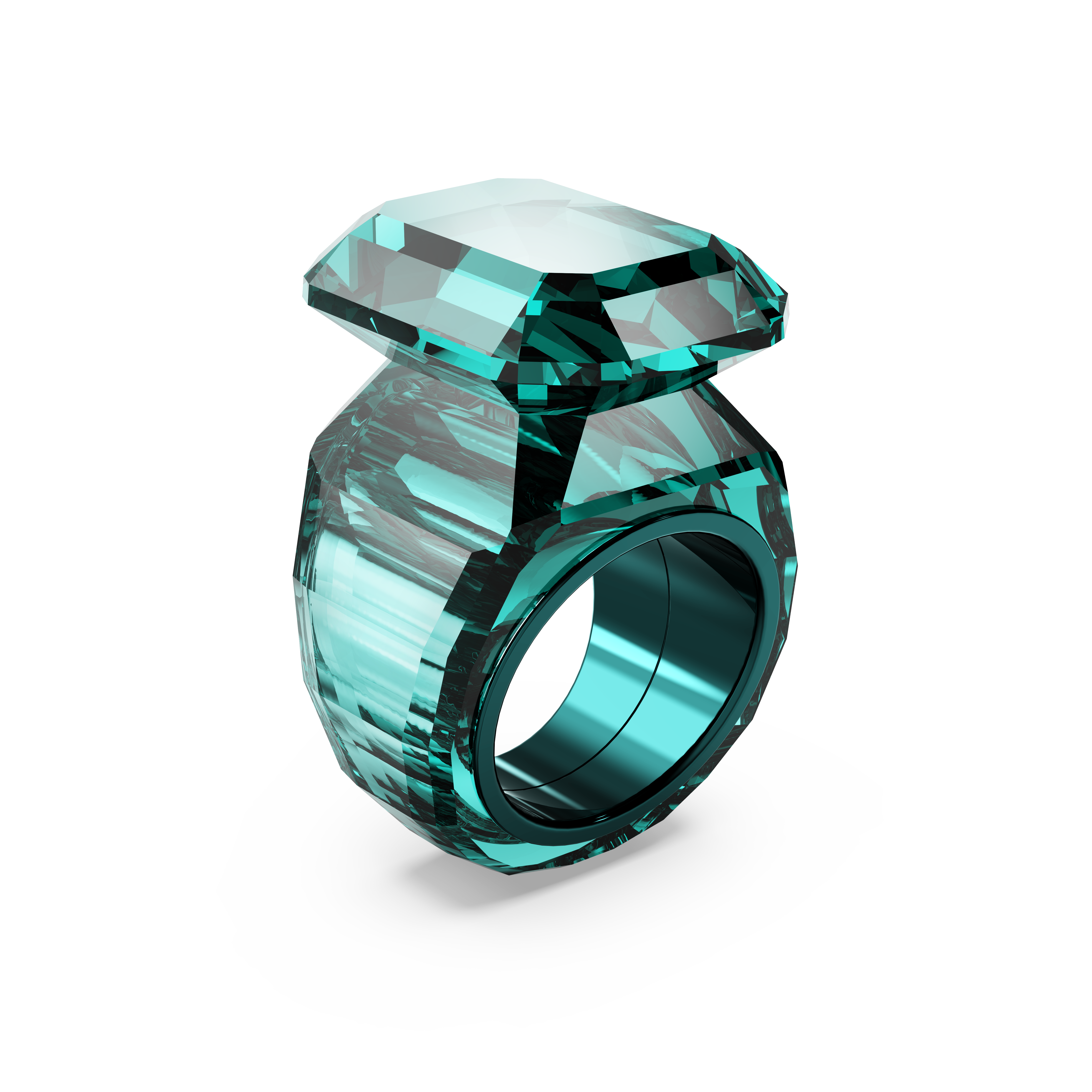 Swarovski Lucent cocktail ring, Octagon cut, Green 5600236