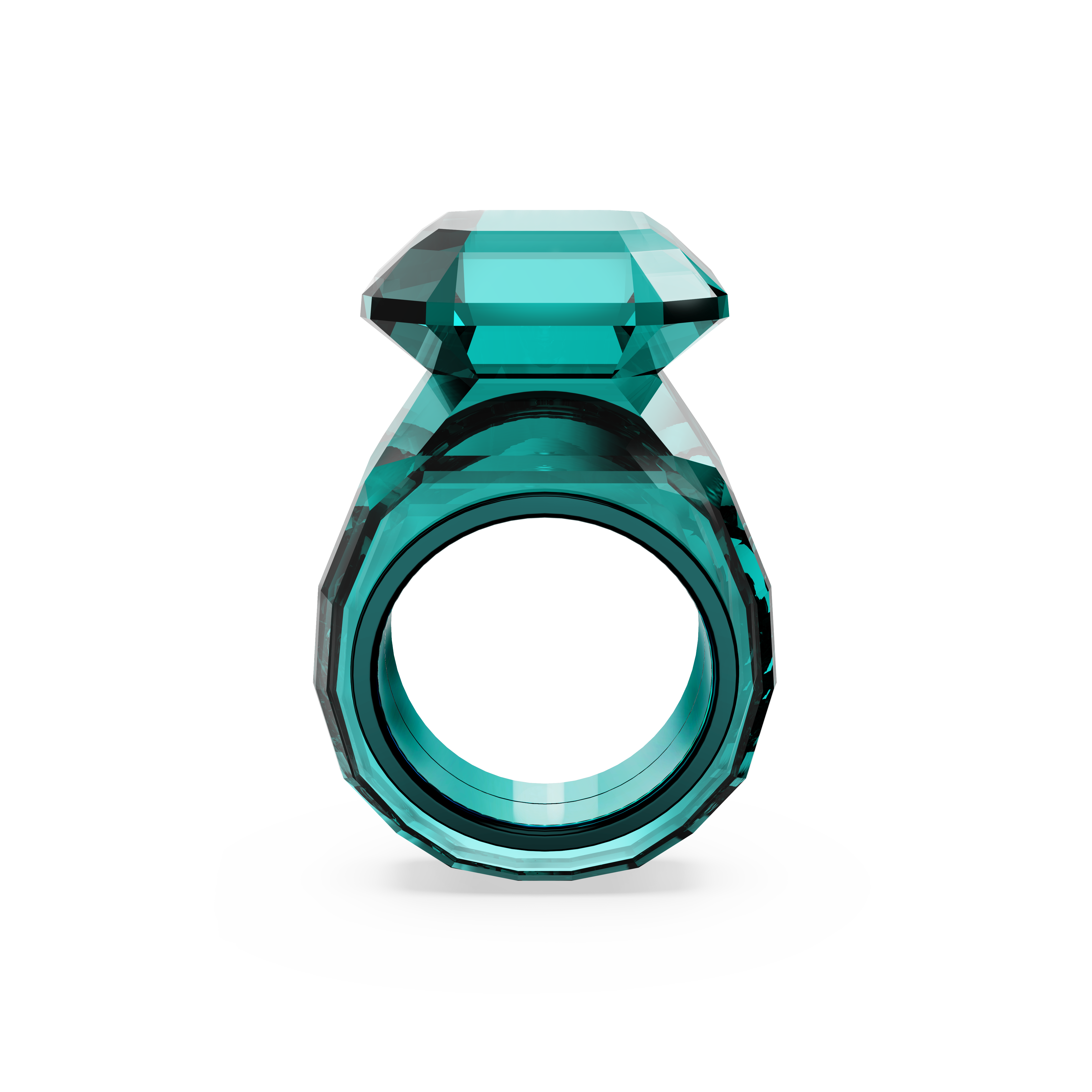 Swarovski Lucent cocktail ring, Octagon cut, Green 5600236