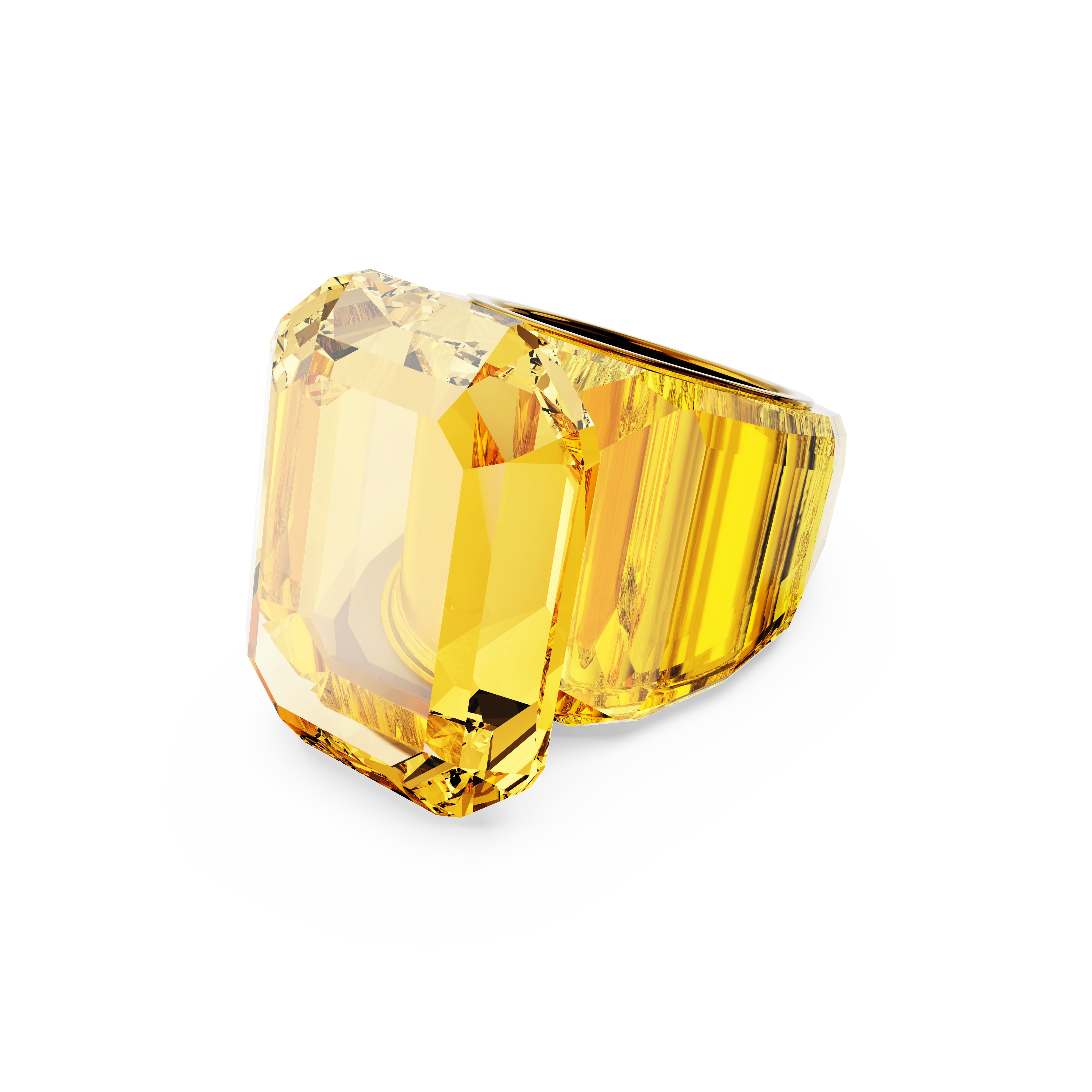 SWAROVSKI LUCENT COCKTAIL RING, OCTAGON CUT, YELLOW