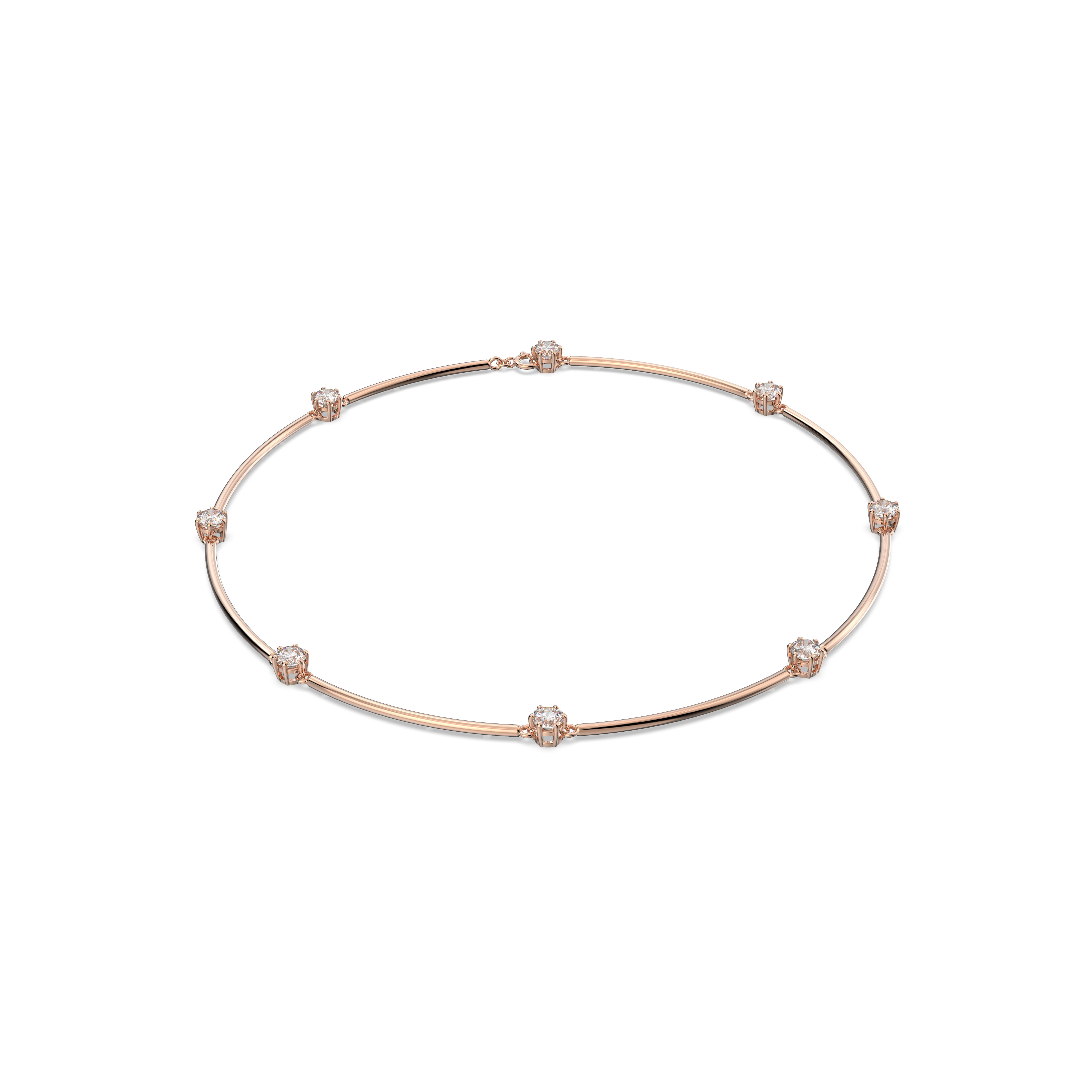 SWAROVSKI CONSTELLA NECKLACE, ROUND CUT, WHITE, ROSE GOLD-TONE PLATED 5609710