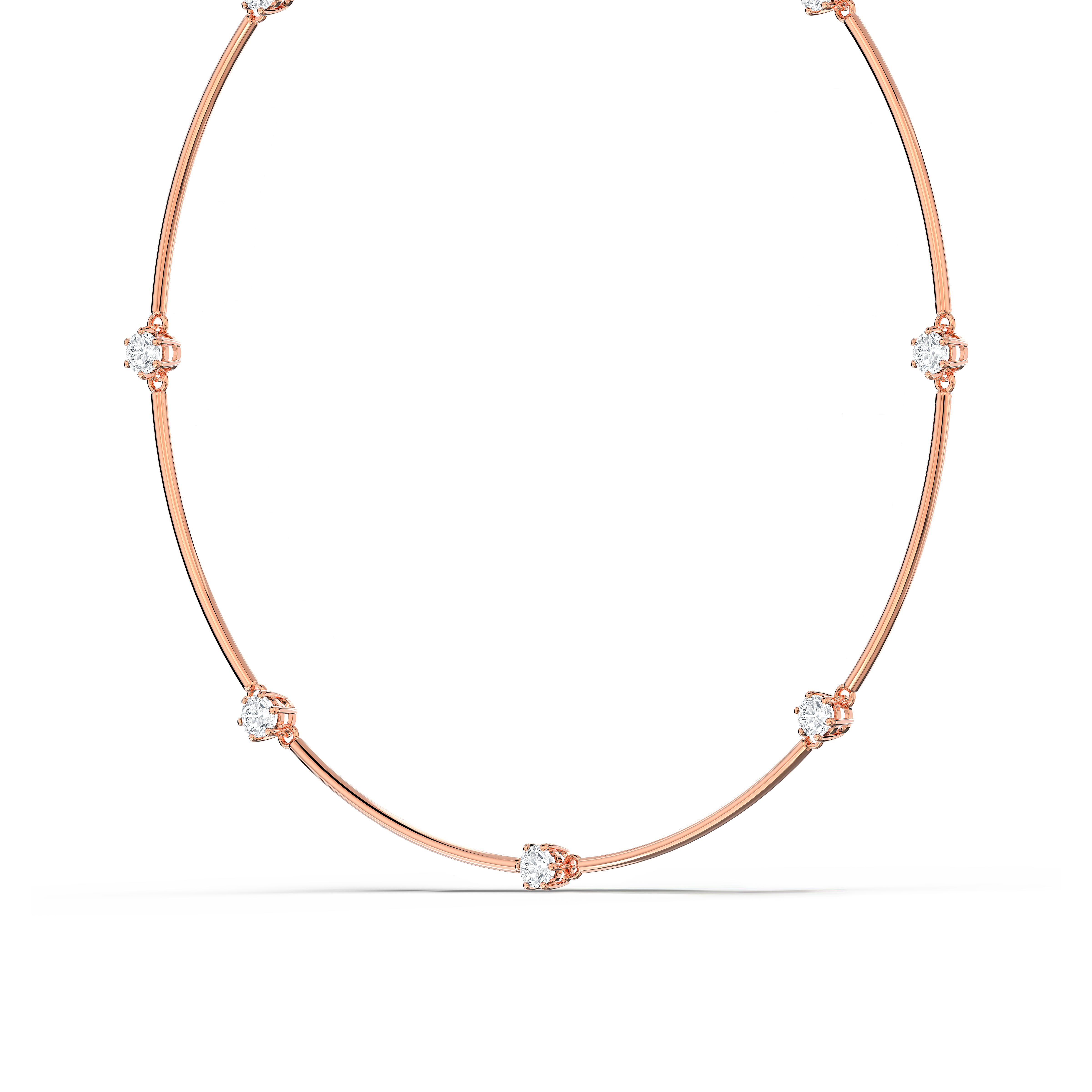 SWAROVSKI CONSTELLA NECKLACE, ROUND CUT, WHITE, ROSE GOLD-TONE PLATED 5609710