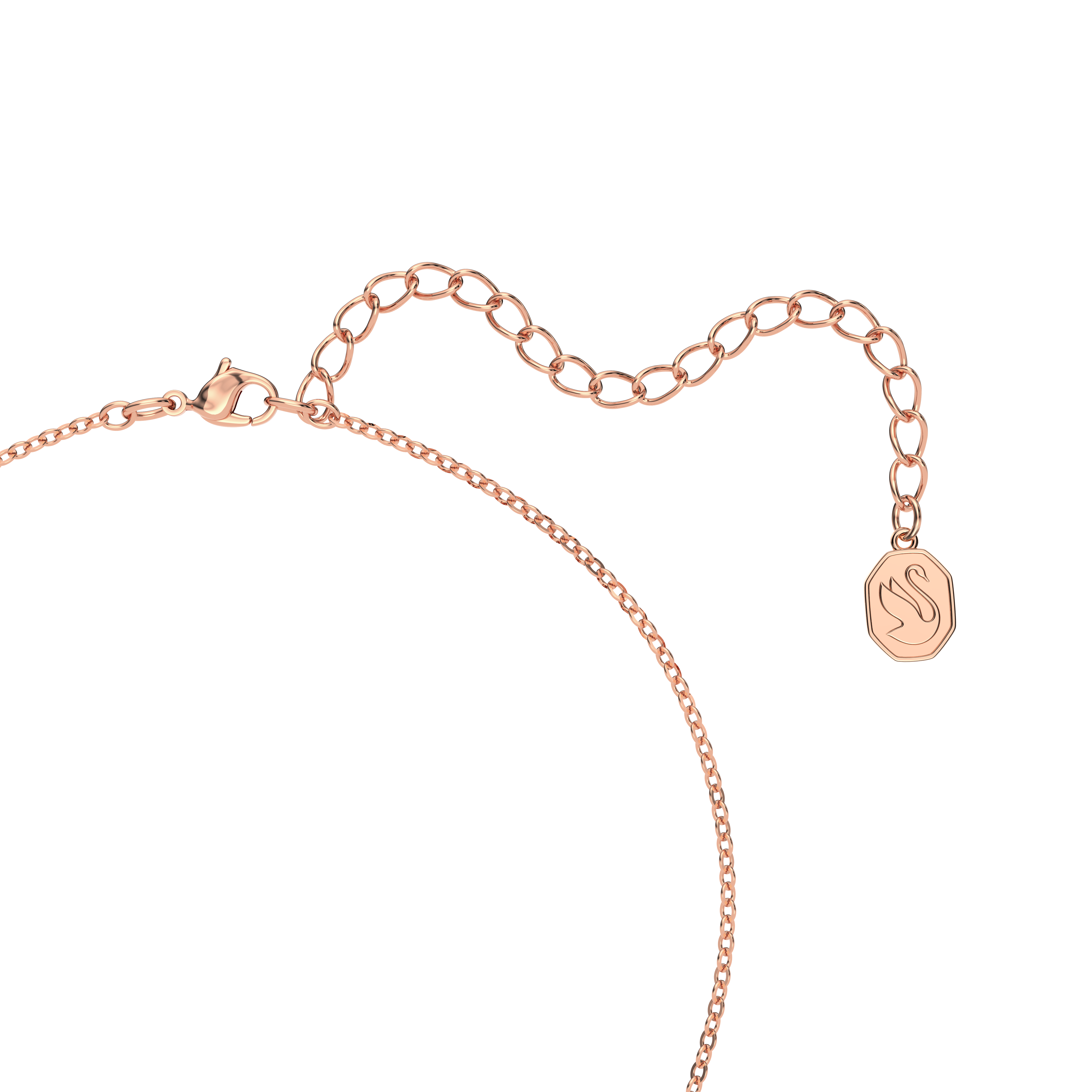 SWAROVSKI MILLENIA NECKLACE, OCTAGON CUT, PINK, ROSE GOLD-TONE PLATED 5614933