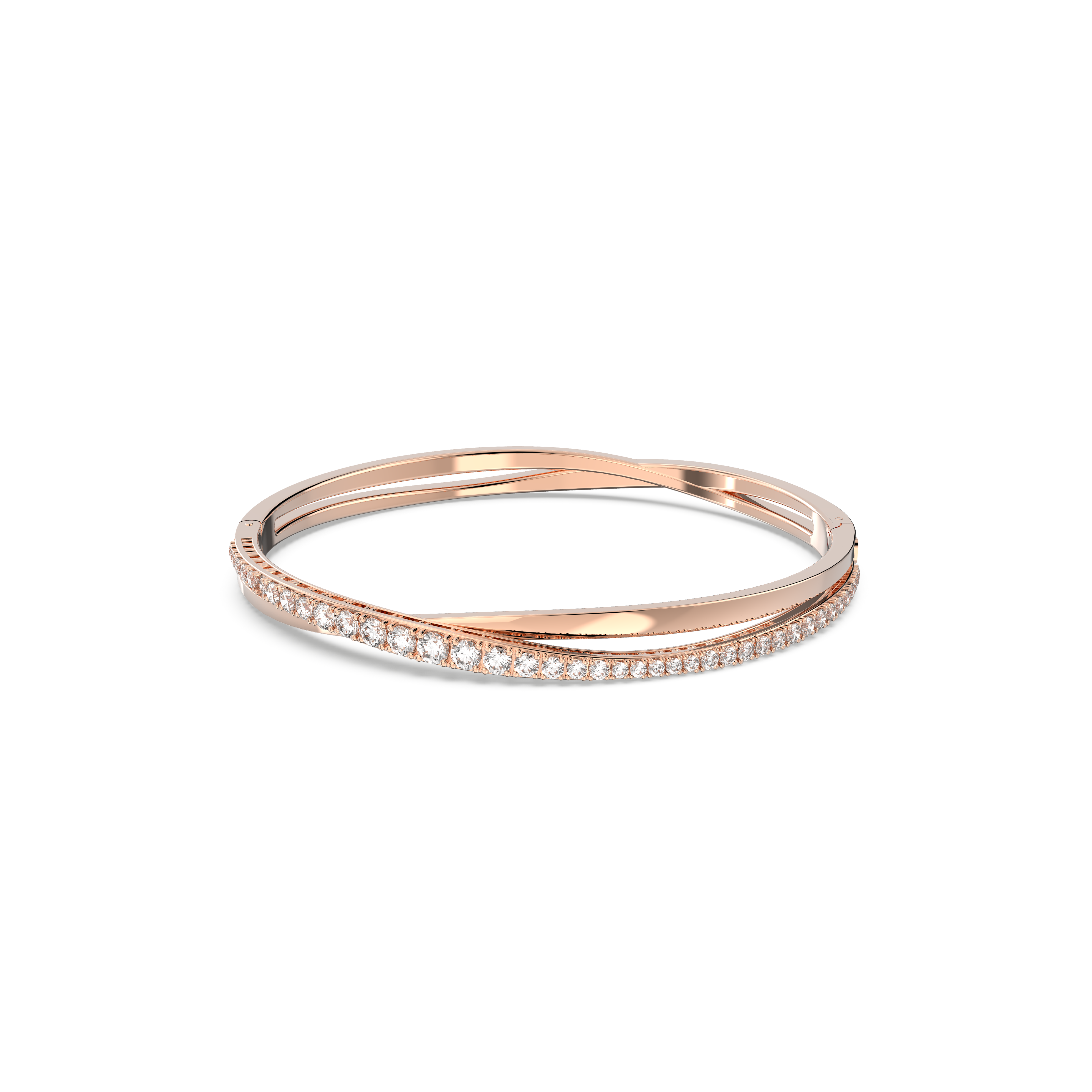 SWAROVSKI TWIST BRACELET, WHITE, ROSE GOLD-TONE PLATED 5620552