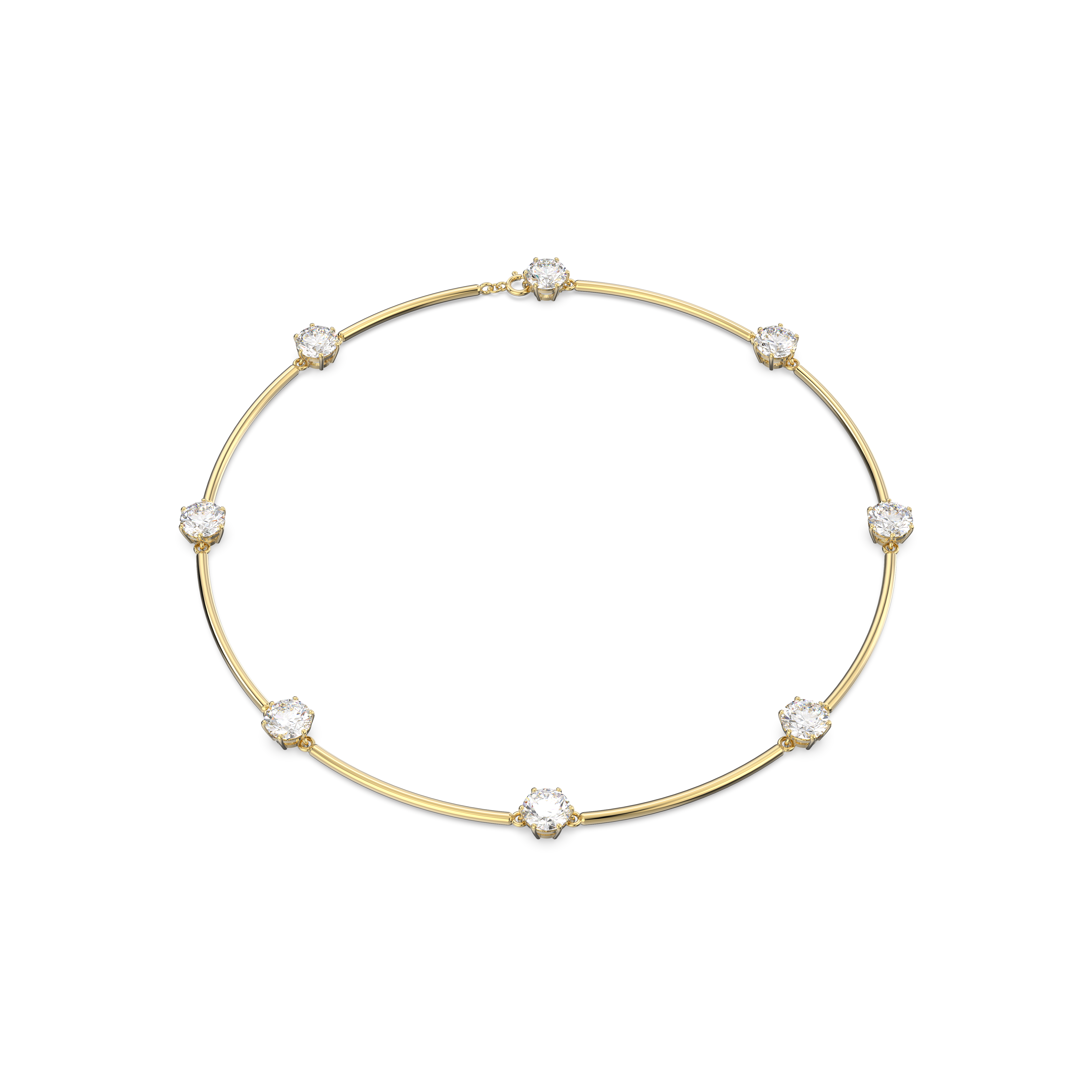 SWAROVSKI CONSTELLA CHOKER, ROUND CUT, WHITE, SHINY GOLD-TONE PLATED 5622720