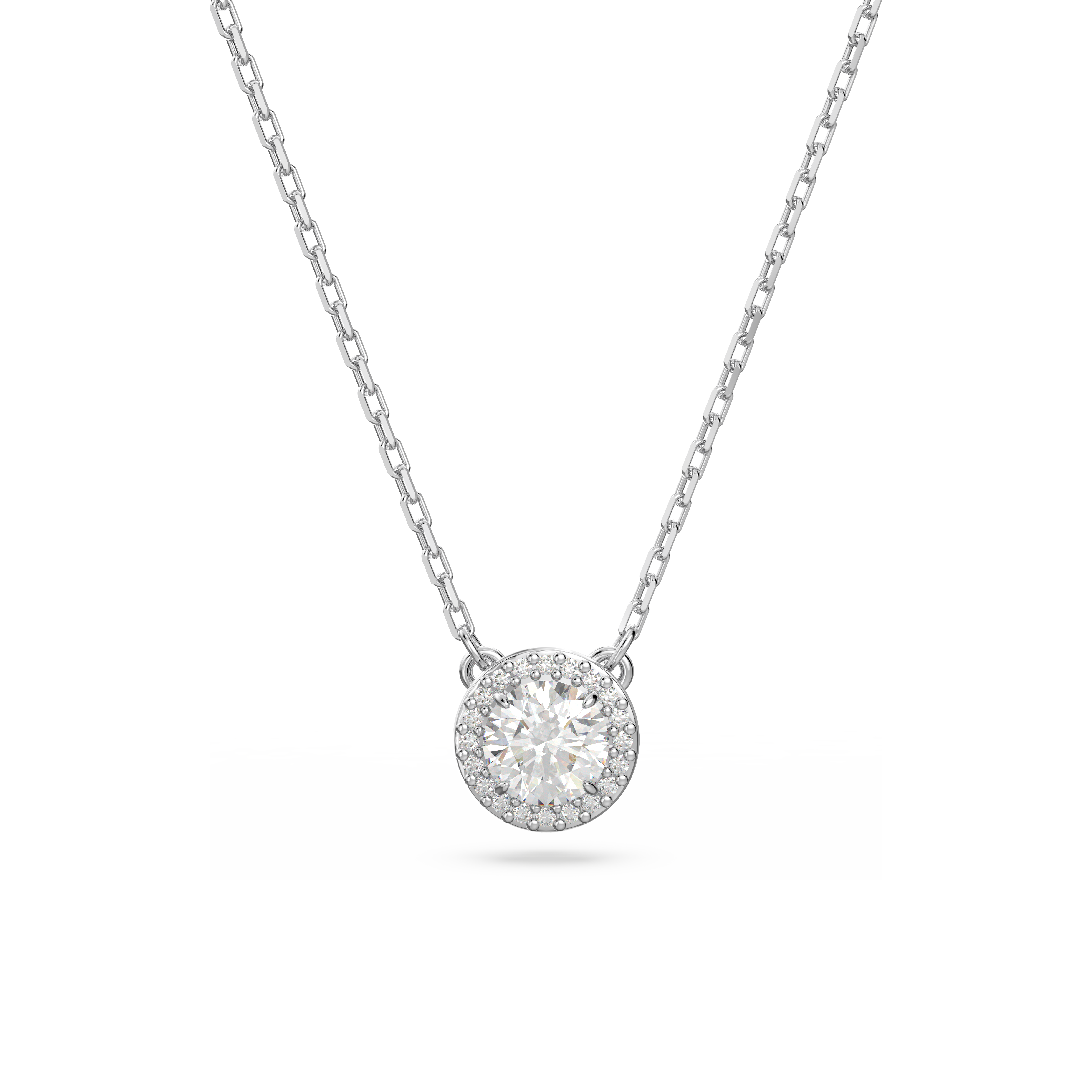 SWAROVSKI CONSTELLA PENDANT, ROUND CUT, PAVÉ, WHITE, RHODIUM PLATED 5636264