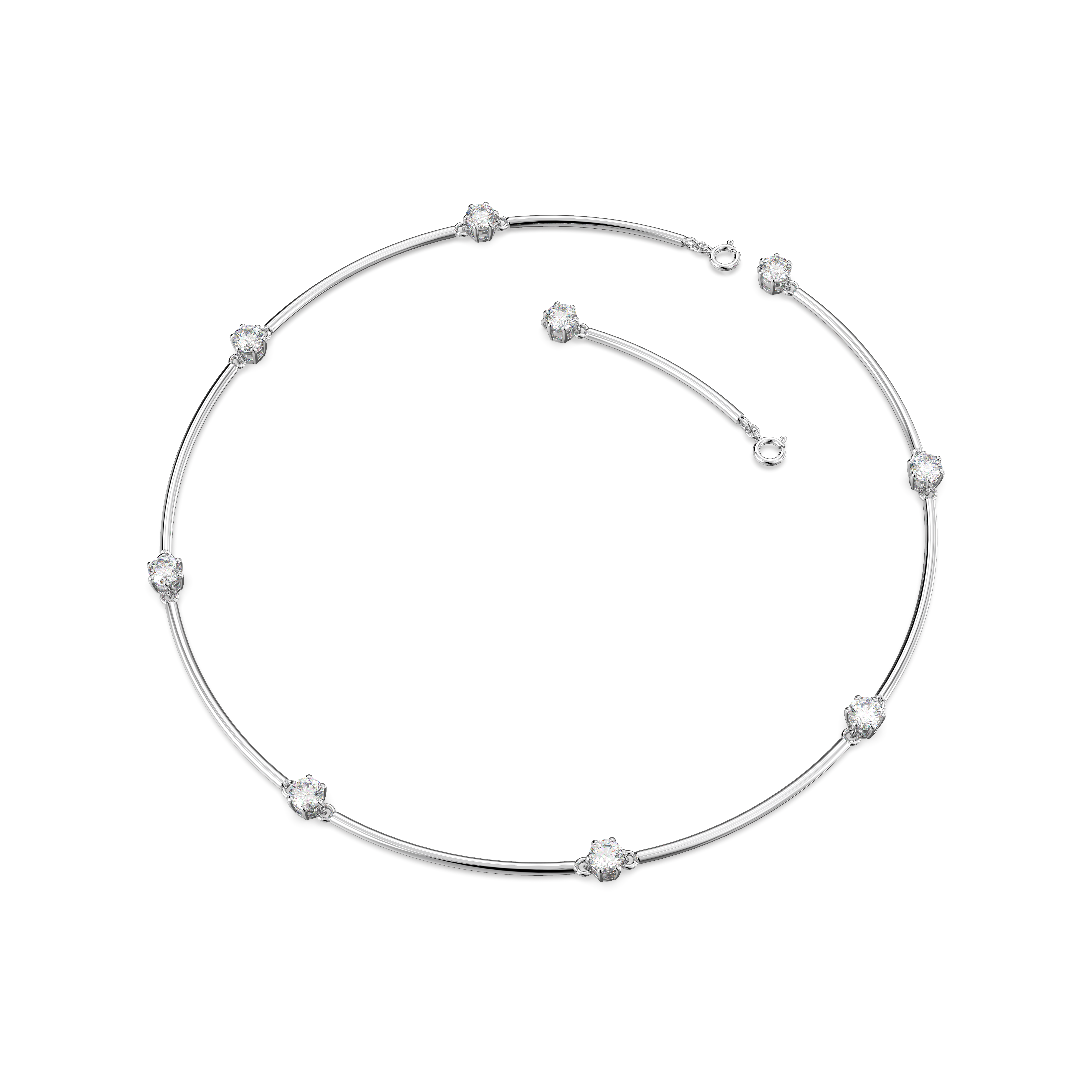 SWAROVSKI CONSTELLA NECKLACE, ROUND CUT, WHITE, RHODIUM PLATED 5638699