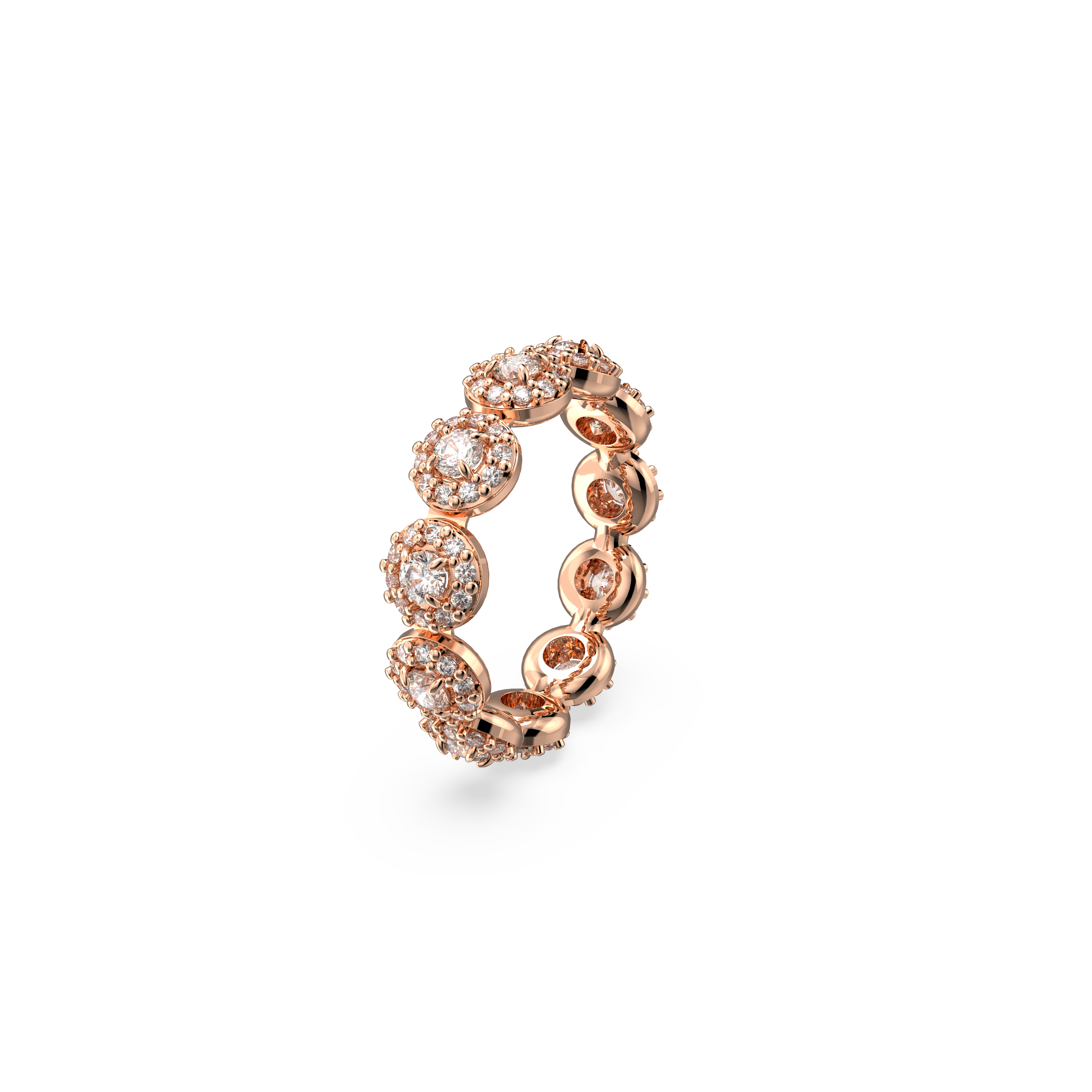 Swarovski Una Angelic ring, Round cut, White, Rose gold-tone plated 5642612