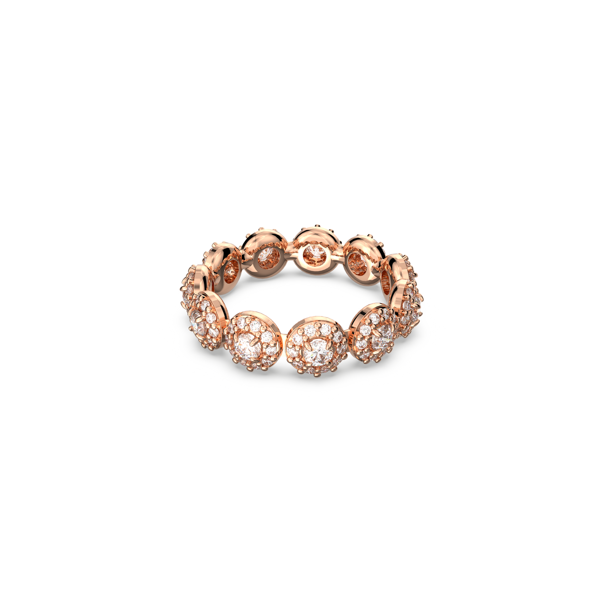 Swarovski Una Angelic ring, Round cut, White, Rose gold-tone plated 5642615