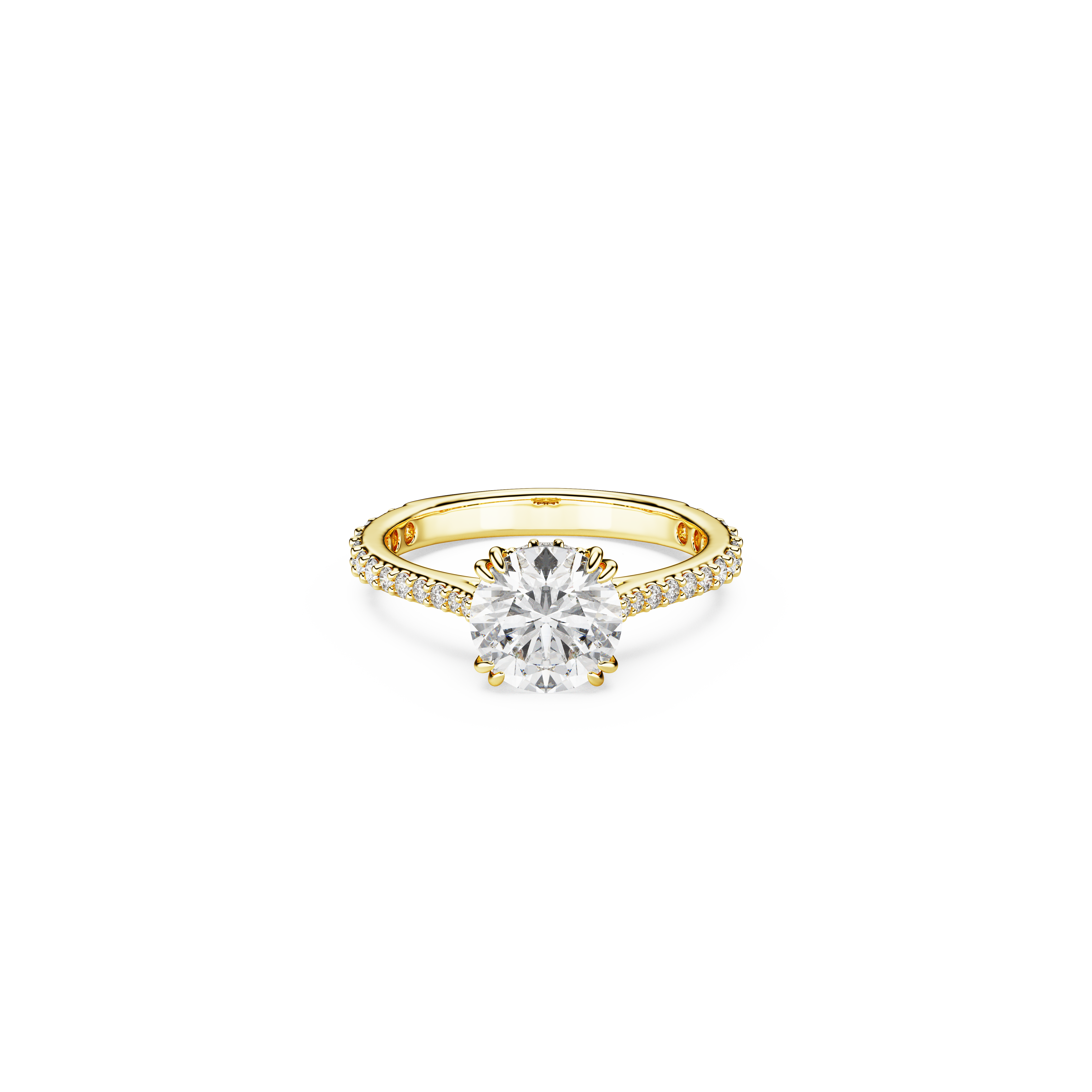 Swarovski Stilla cocktail ring, Round cut, Pavé, White, Gold-tone plated 5642621