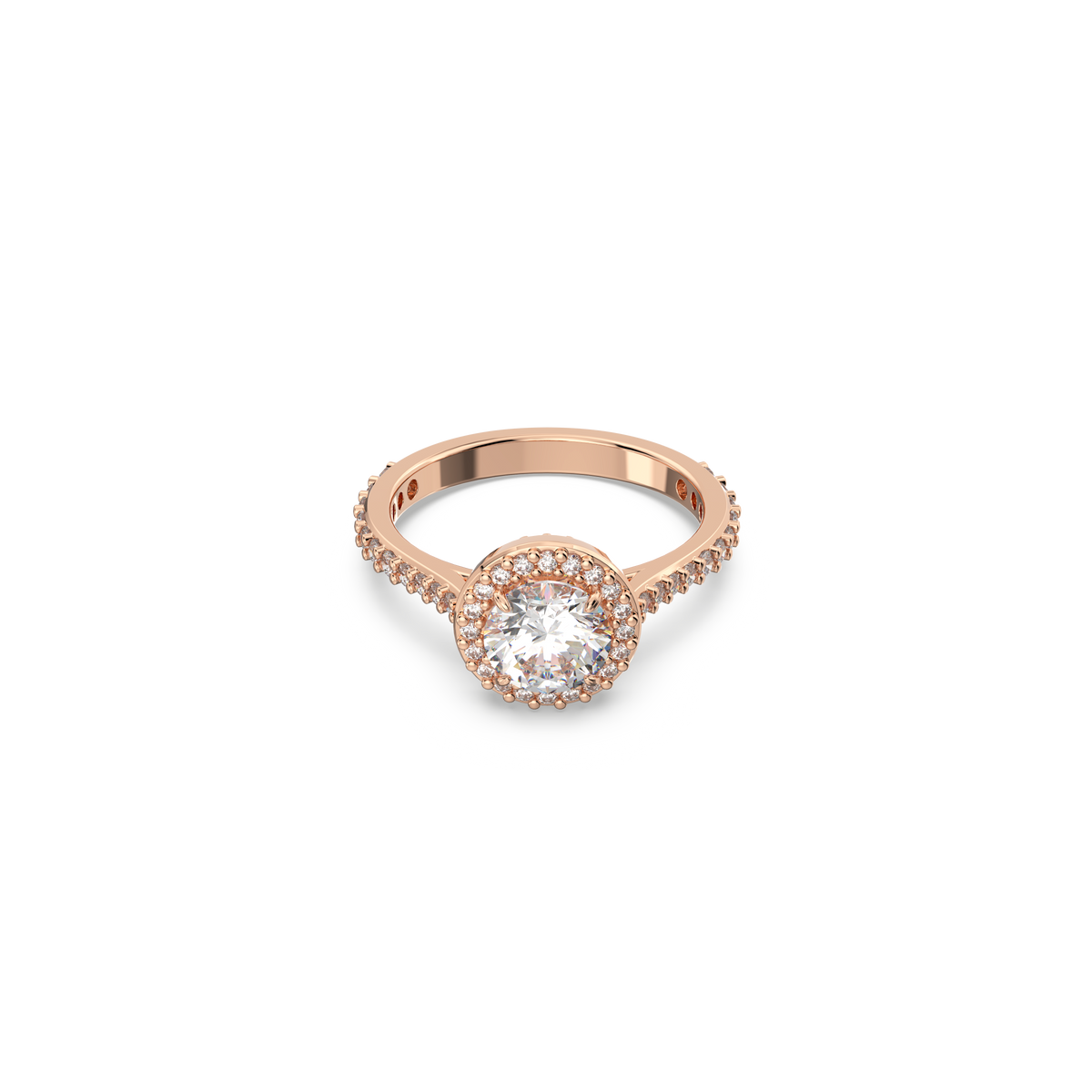 Swarovski Constella cocktail ring, Round cut, Pavé, White