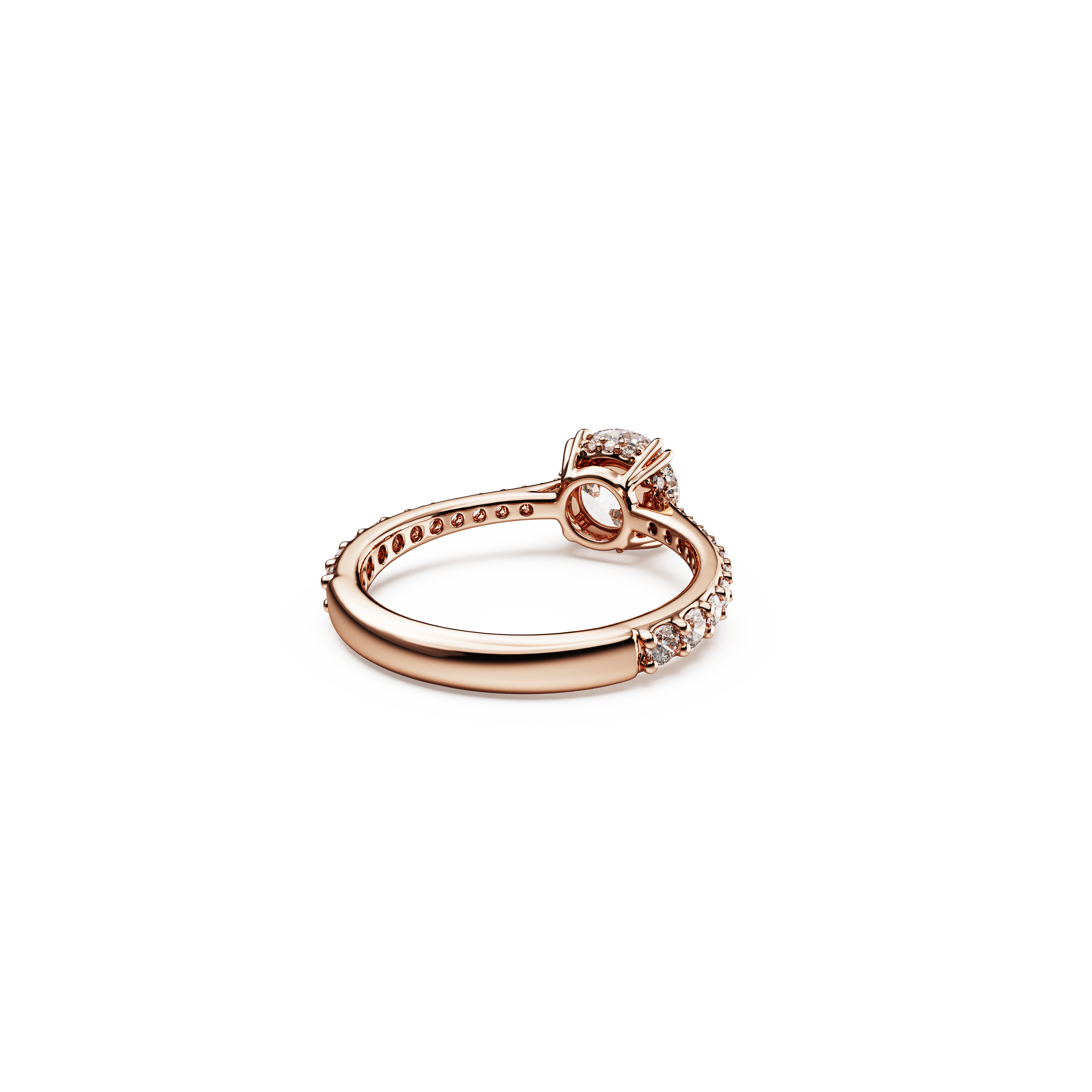 Swarovski Stilla cocktail ring, Round cut, Pavé, White, Rose gold-tone plated 5642644