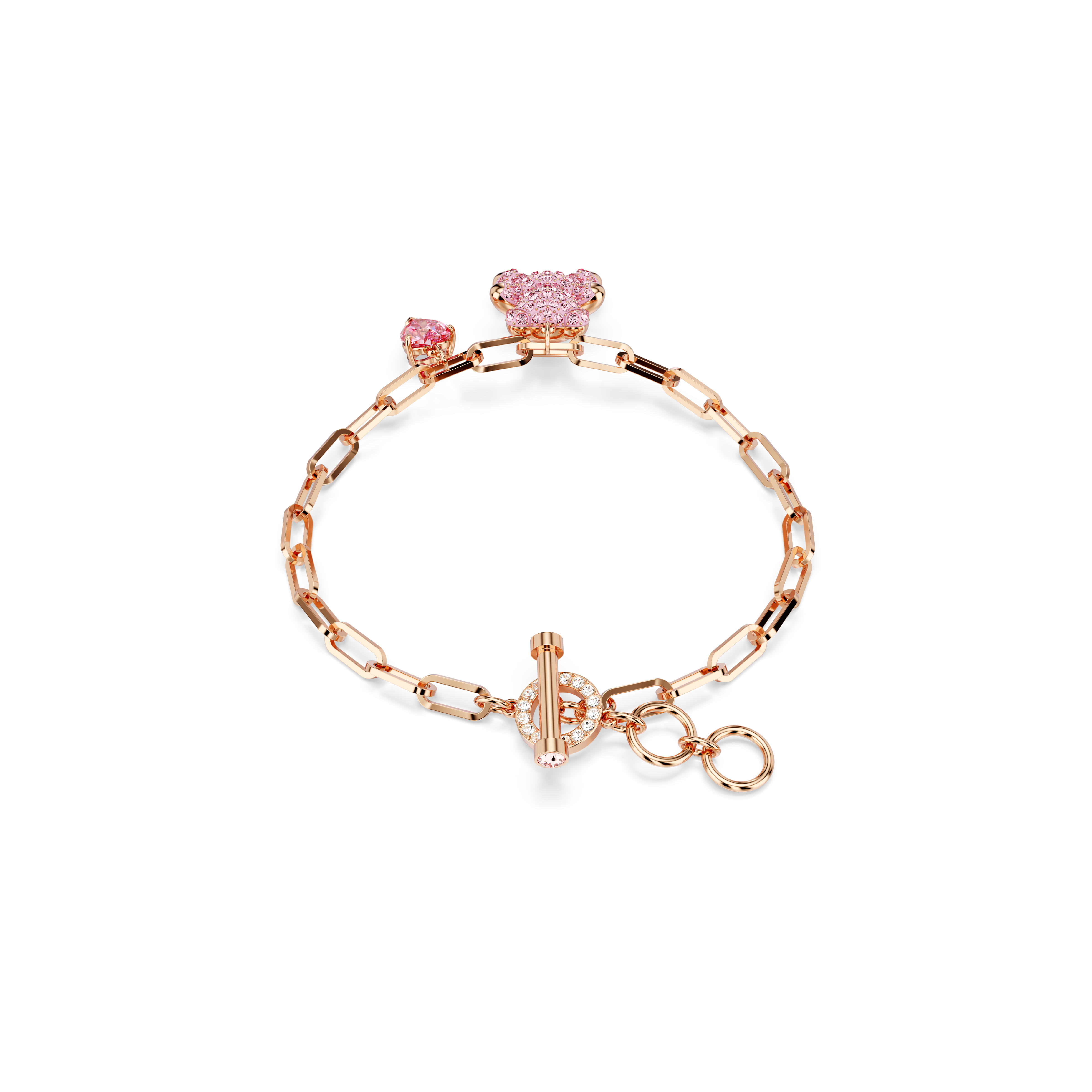 Swarovski Teddy bracelet, Bear, Pink, Rose gold-tone plated 5642978