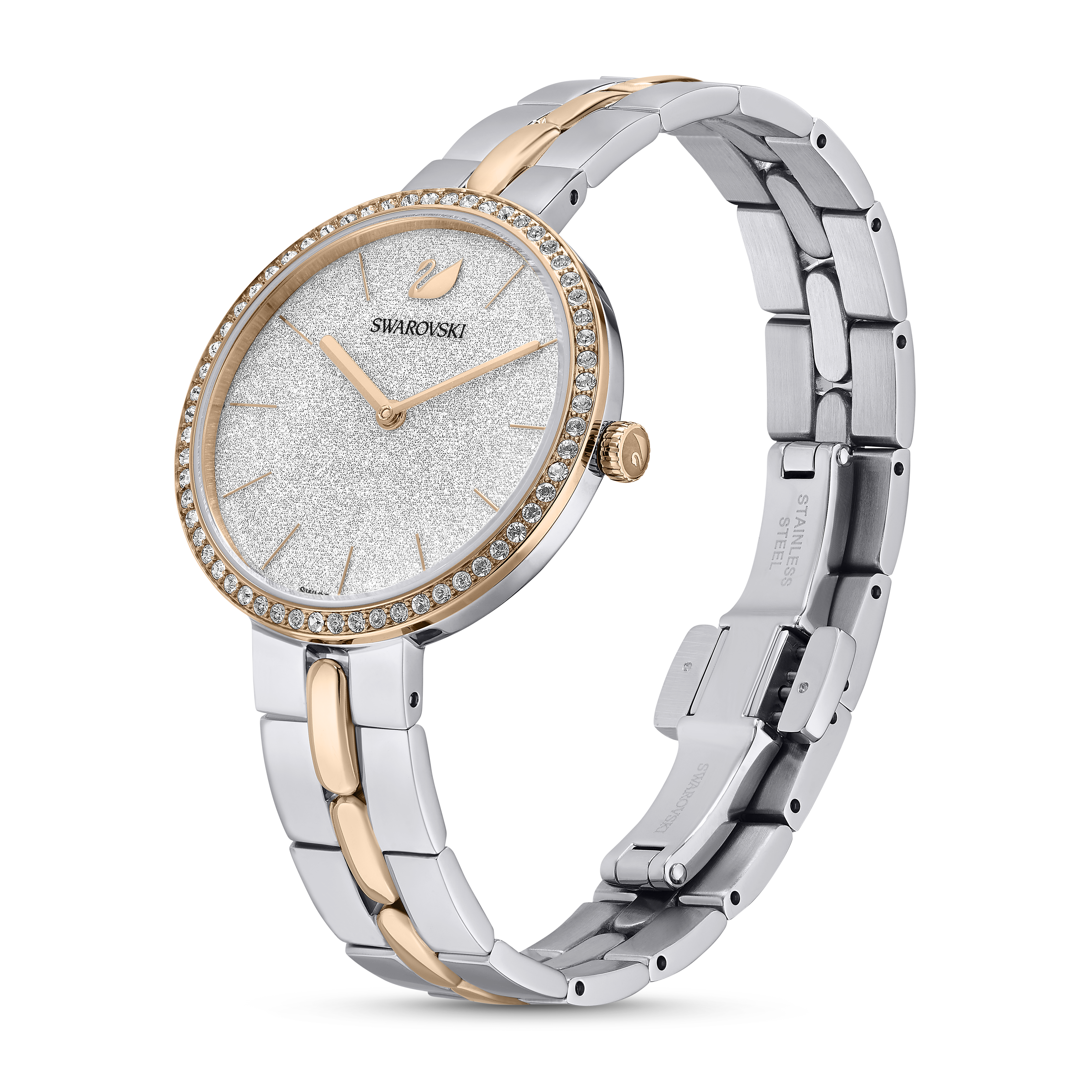 SWAROVSKI COSMOPOLITAN WATCH, SWISS MADE, METAL BRACELET, WHITE, MIXED METAL FINISH 5644081