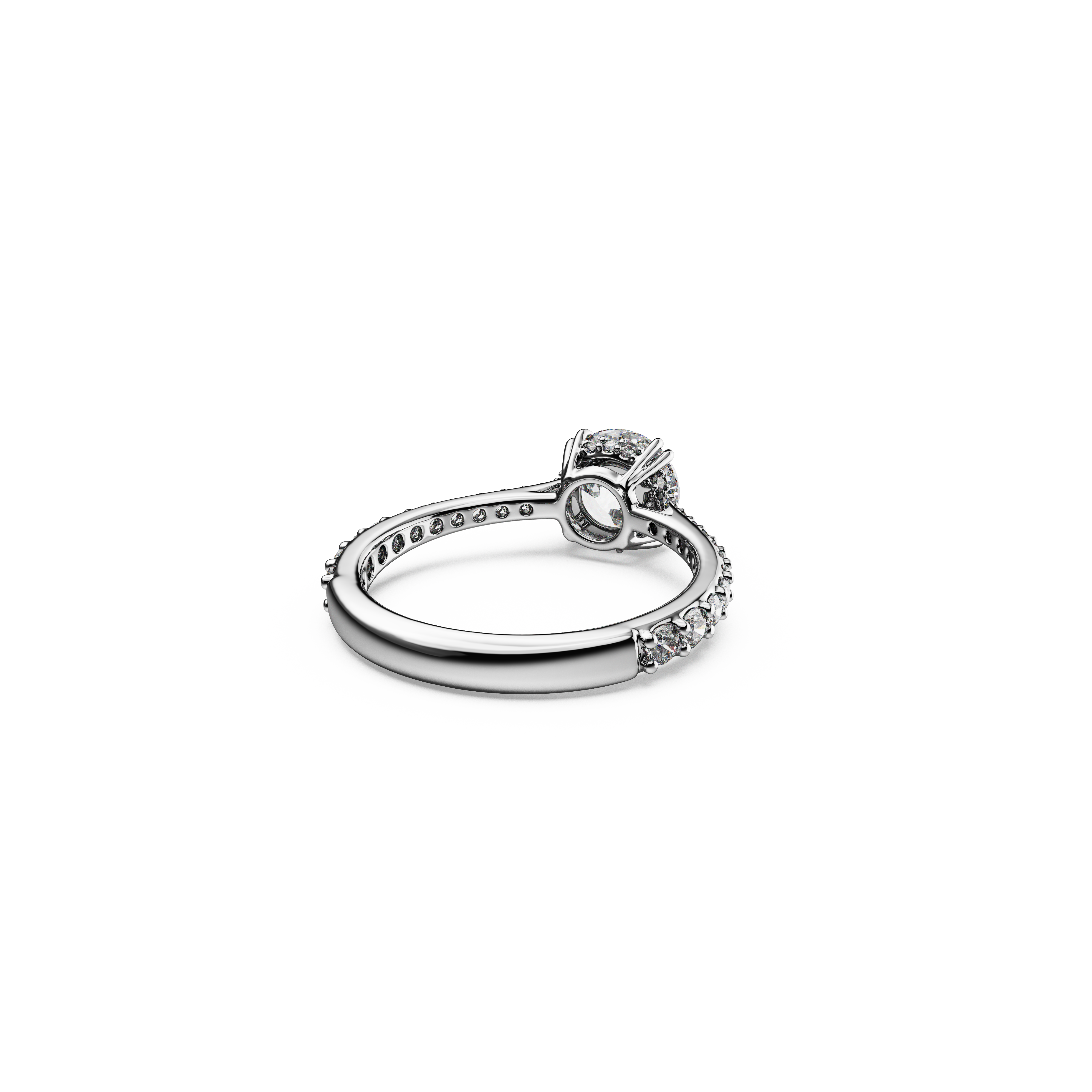 Swarovski Stilla cocktail ring, Round cut, Pavé, White, Rhodium plated 5645253