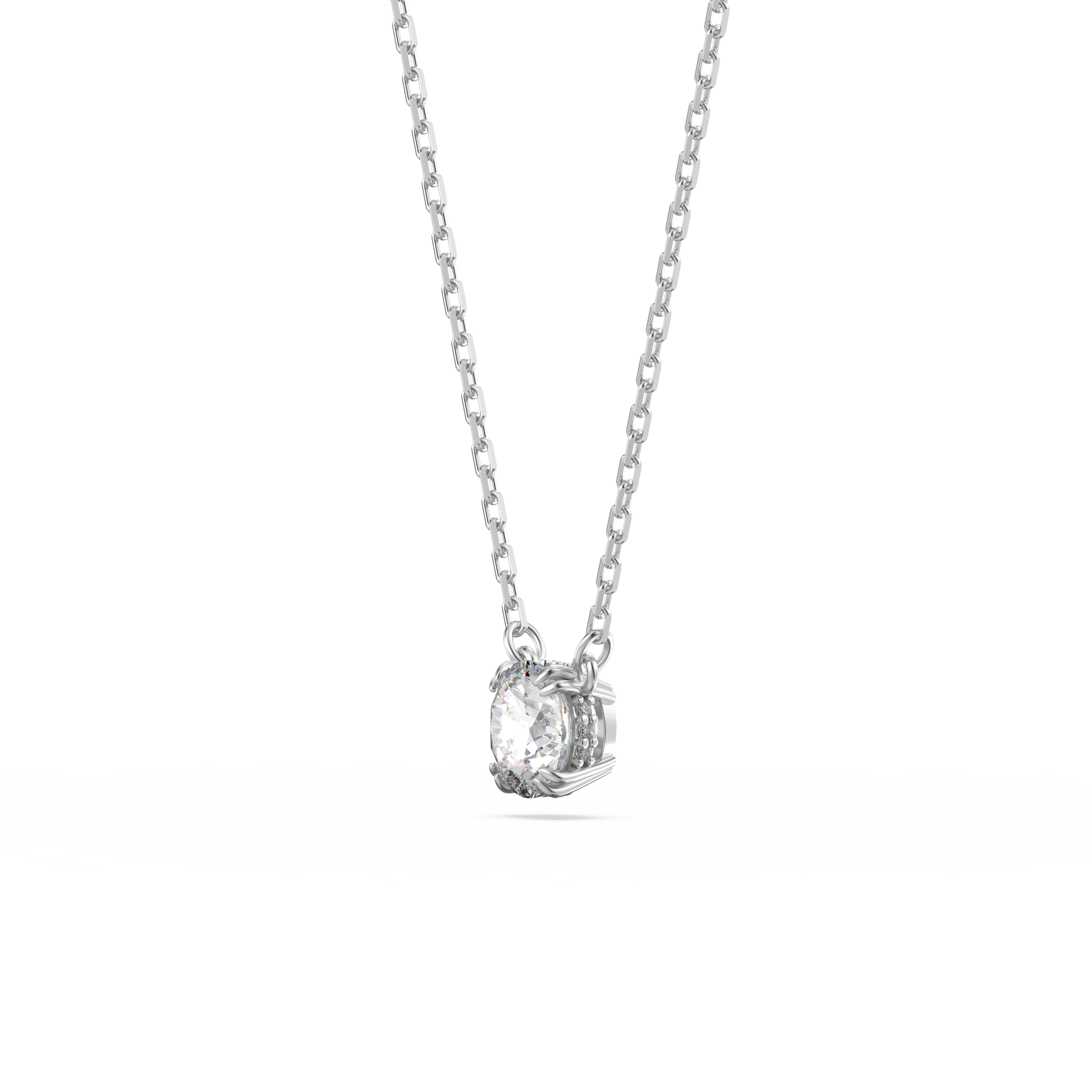 Swarovski Stilla set, Round cut, White, Rhodium plated 5647663