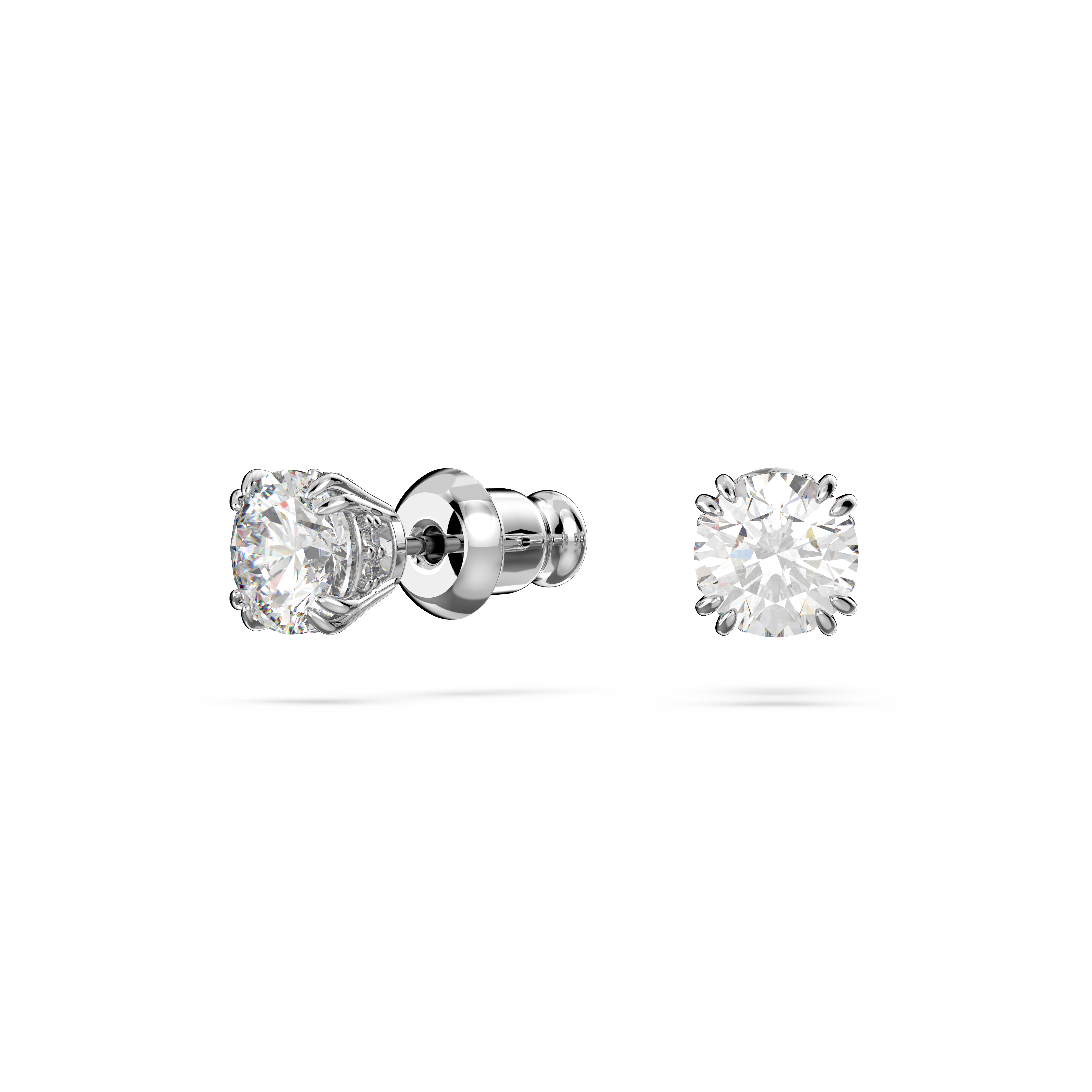 Swarovski Stilla set, Round cut, White, Rhodium plated 5647663