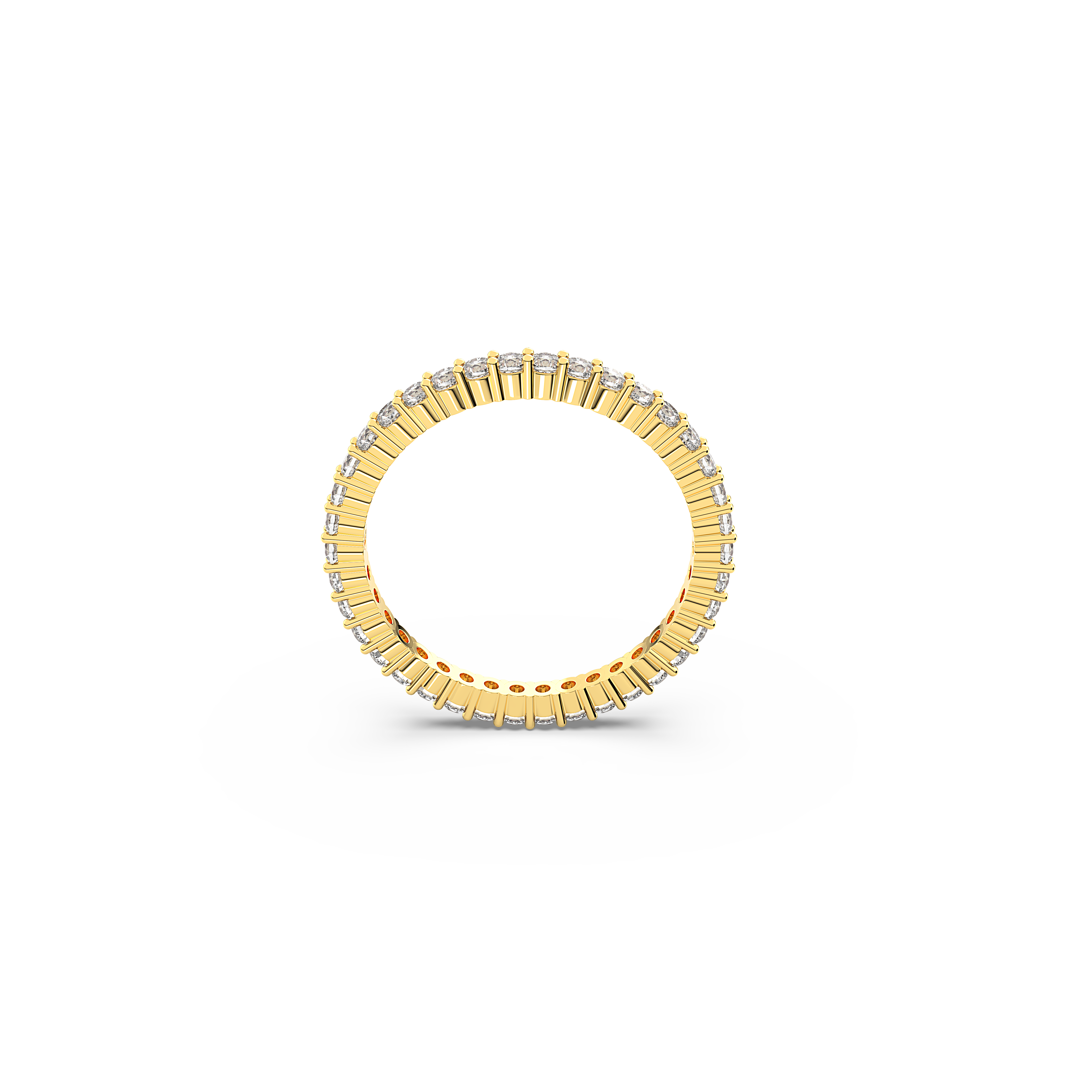 SWAROVSKI VITTORE RING, ROUND CUT, WHITE, GOLD-TONE FINISH