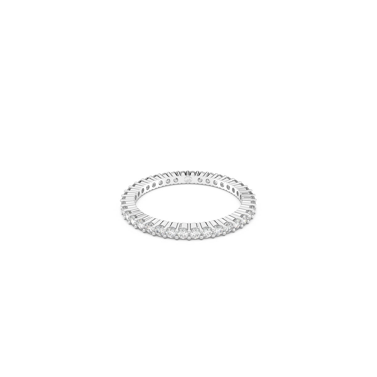 Swarovski Matrix Vittore ring, Round cut, White, Silver-tone finish 5655705