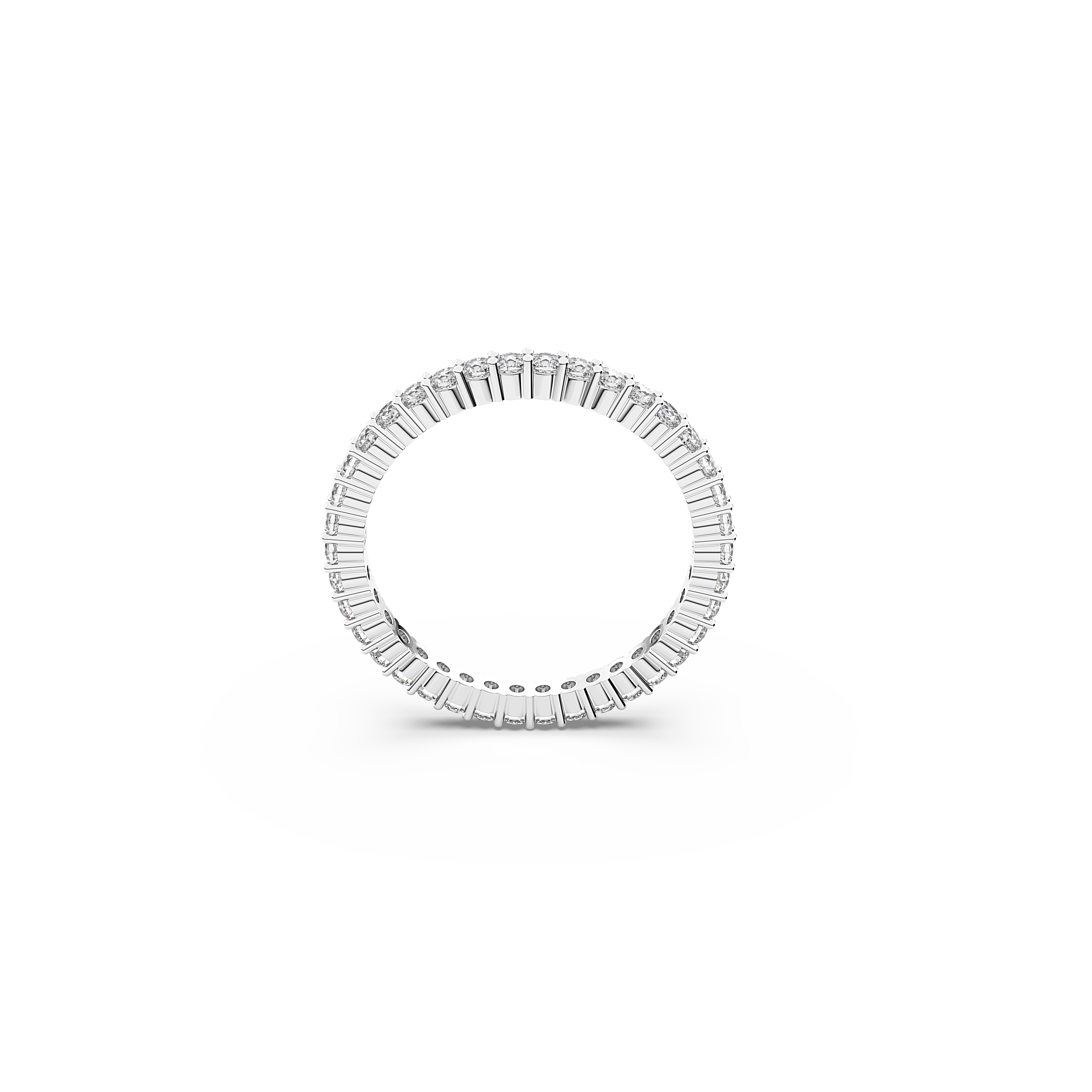 SWAROVSKI VITTORE RING, ROUND CUT, WHITE, SILVER-TONE FINISH