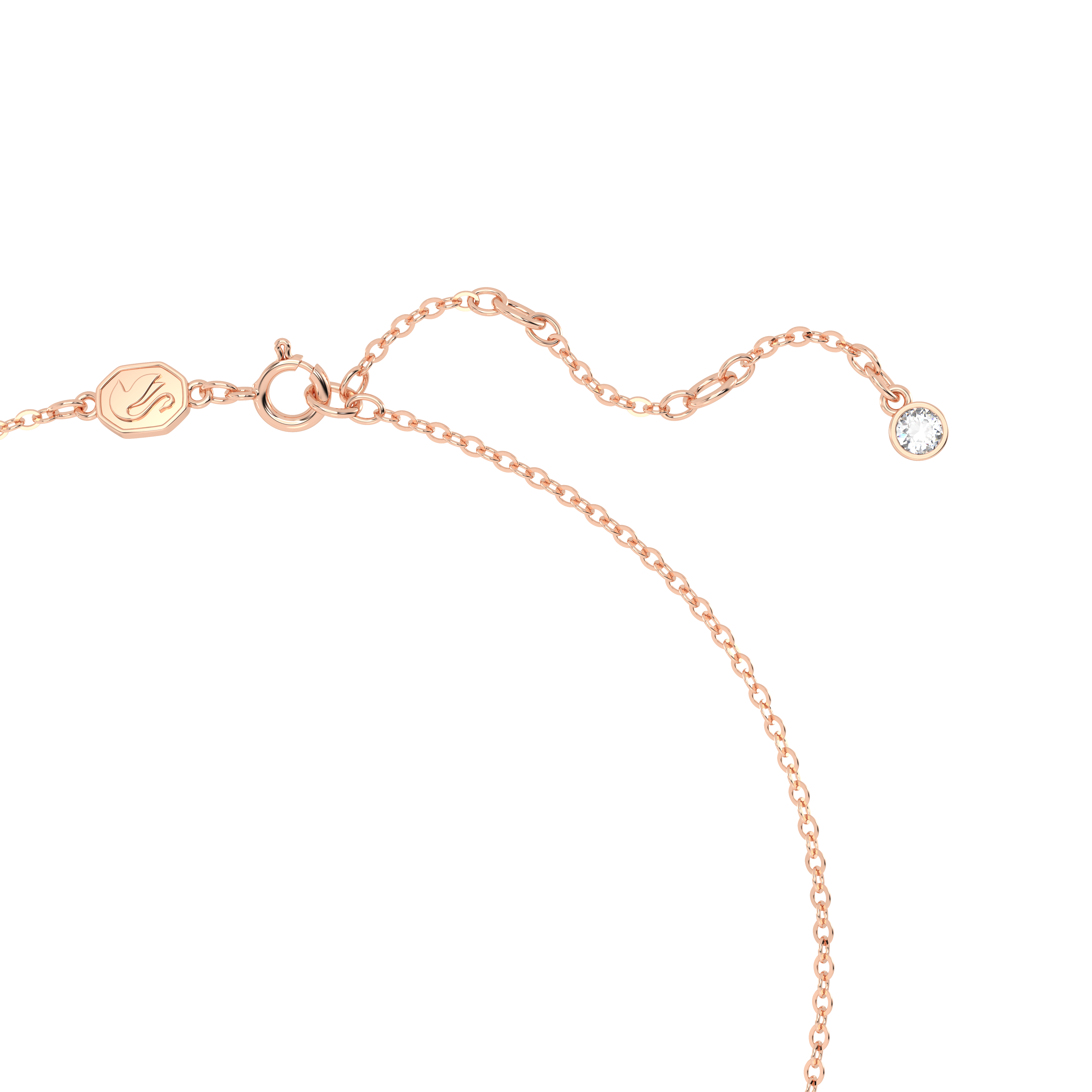 SWAROVSKI VOLTA NECKLACE, BOW, SMALL, WHITE, ROSE GOLD-TONE PLATED 5656741