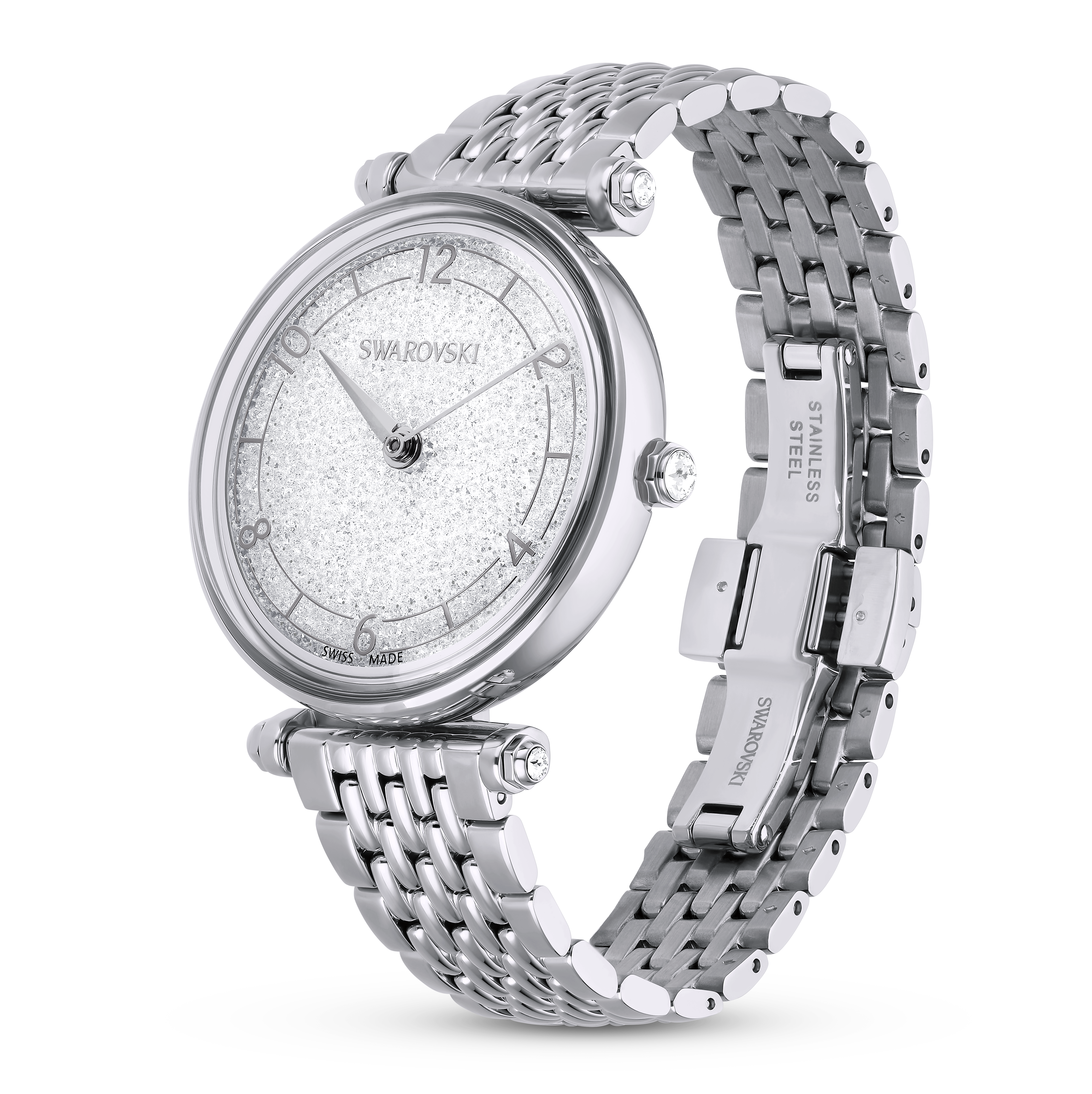 SWAROVSKI CRYSTALLINE WONDER WATCH, SWISS MADE, METAL BRACELET, SILVER TONE, STAINLESS STEEL 5656929