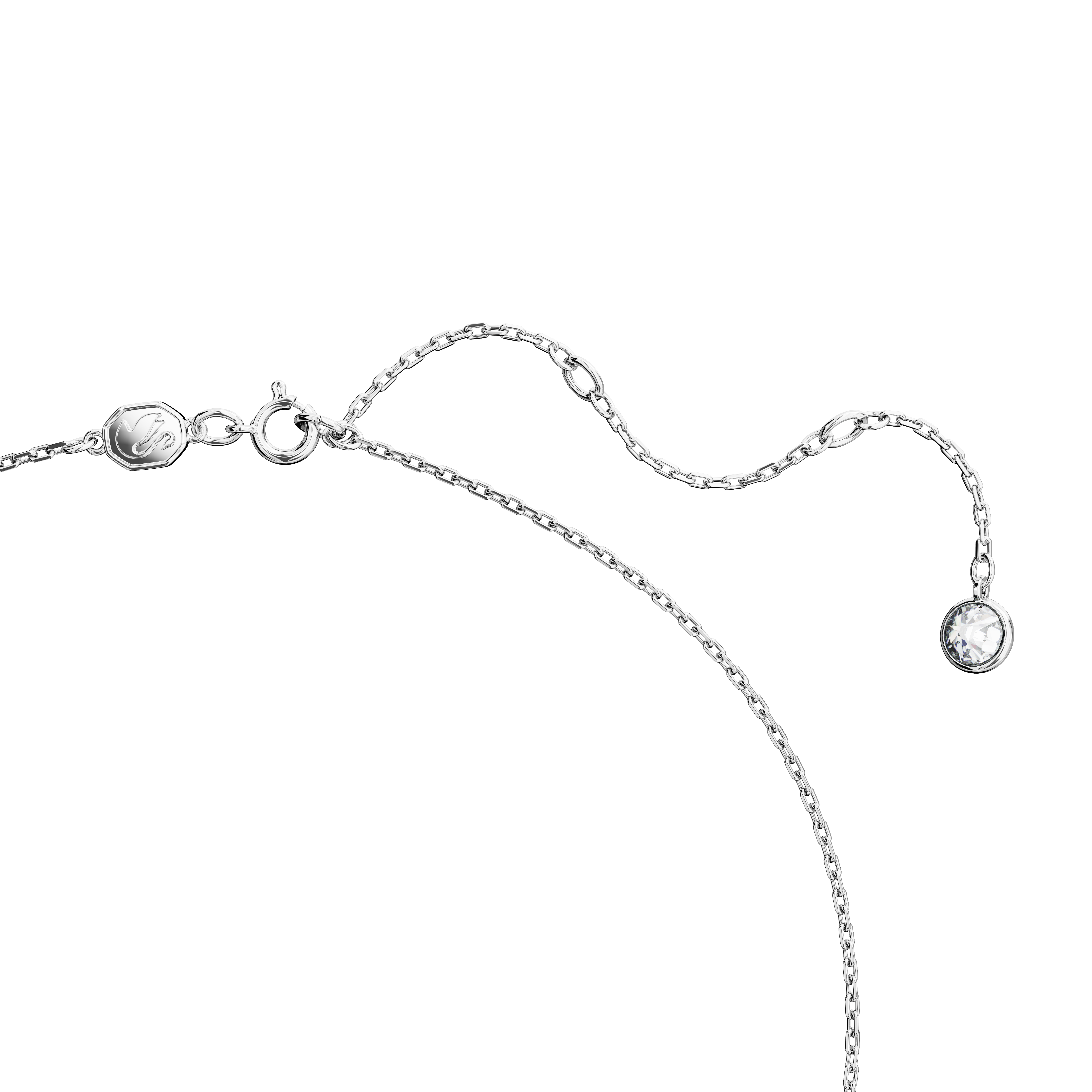 Swarovski Swan pendant, Swan, Medium, White, Rhodium plated 5660027