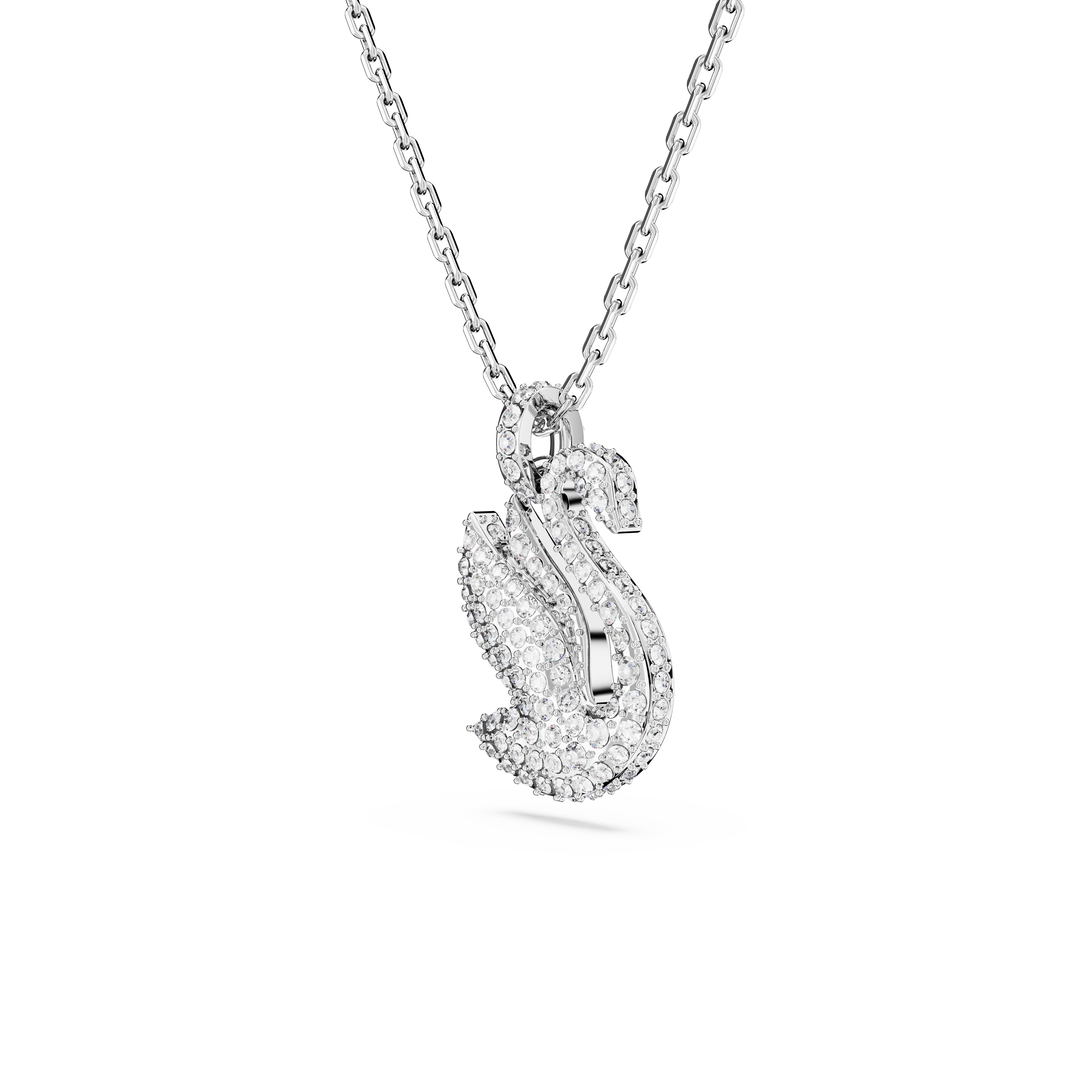 Swarovski Swan pendant, Swan, Medium, White, Rhodium plated 5660027