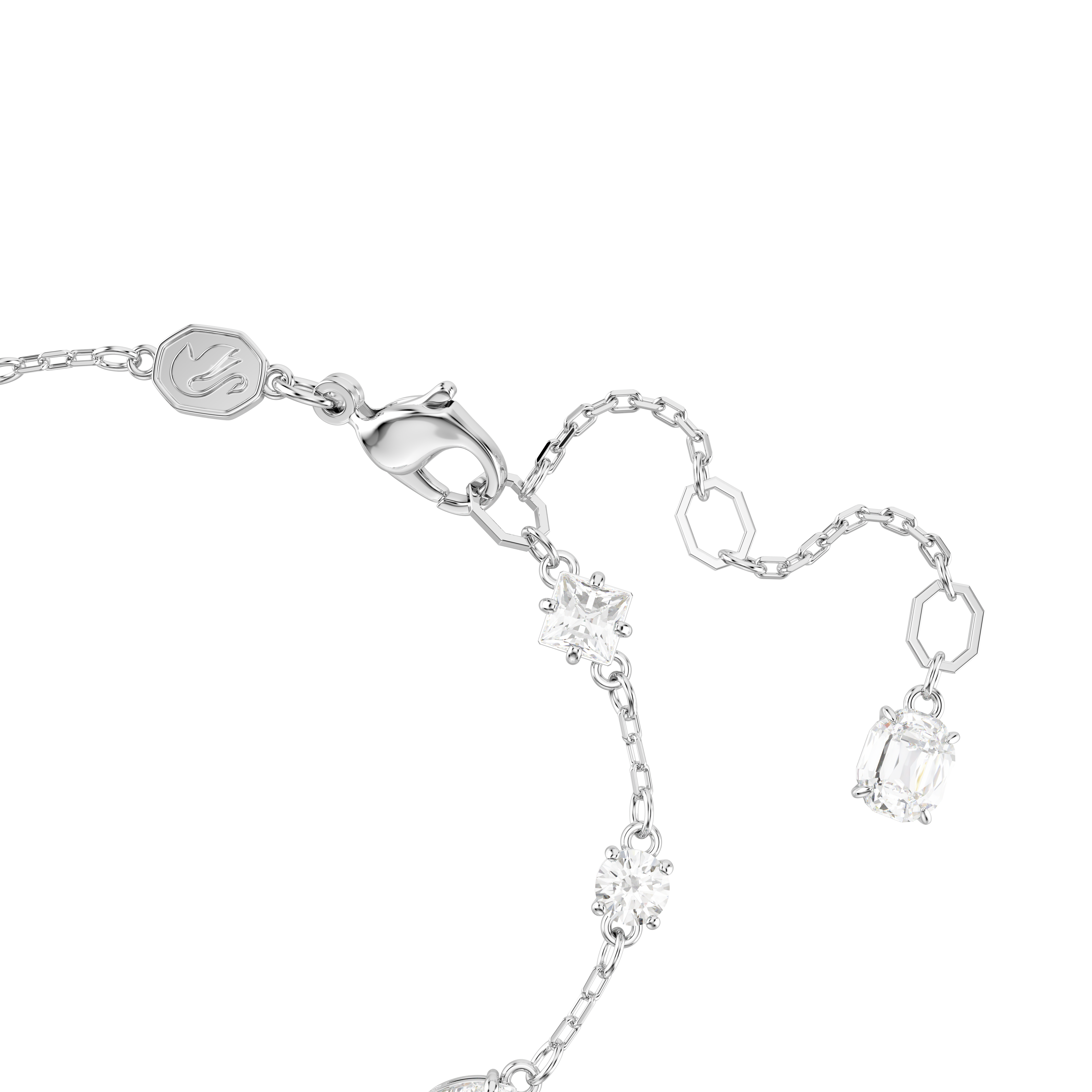 Swarovski Mesmera bracelet, Mixed cuts, Scattered design, White, Rhodium plated 5661530