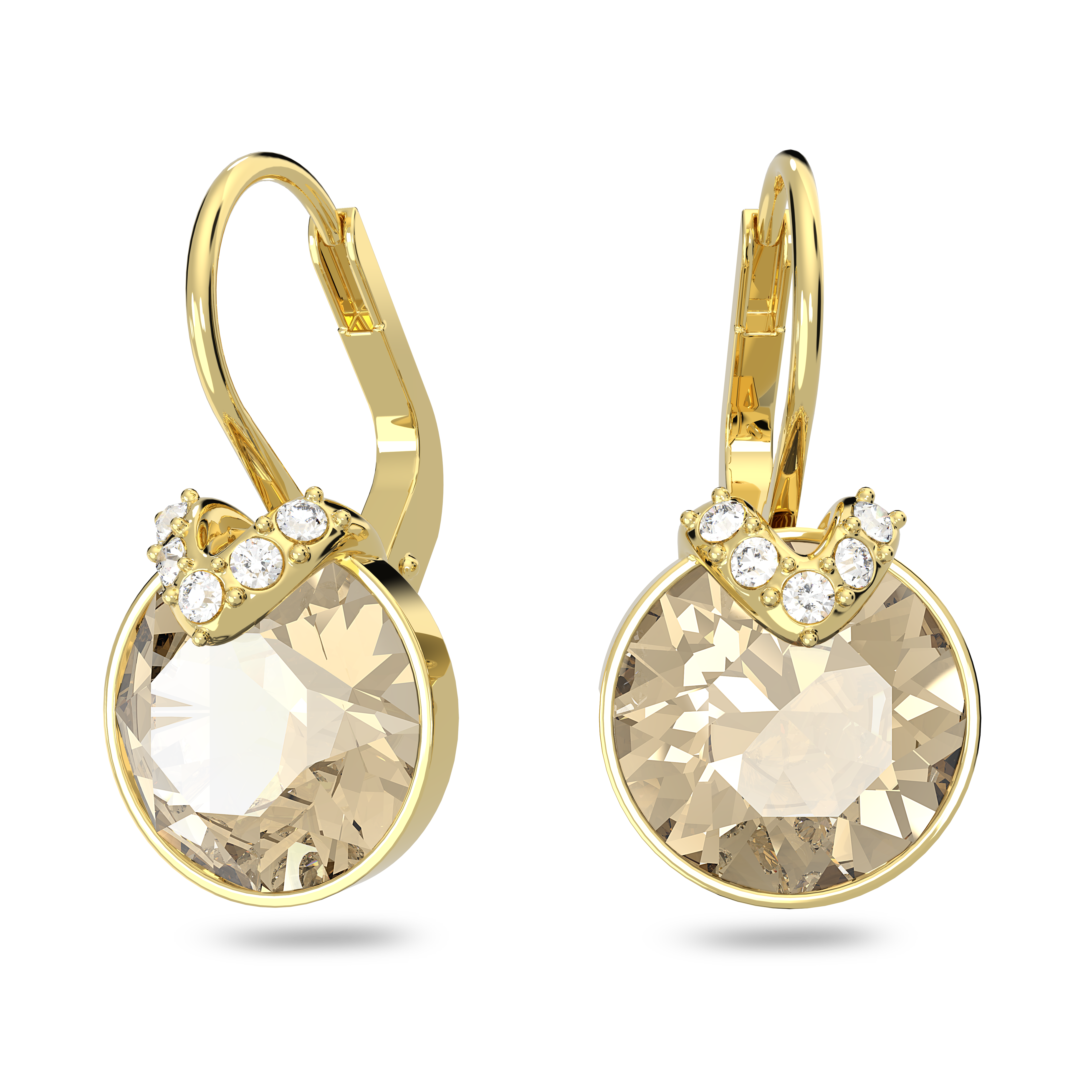 SWAROVSKI BELLA V DROP EARRINGS, ROUND CUT, GOLD TONE, GOLD-TONE PLATED 5662093