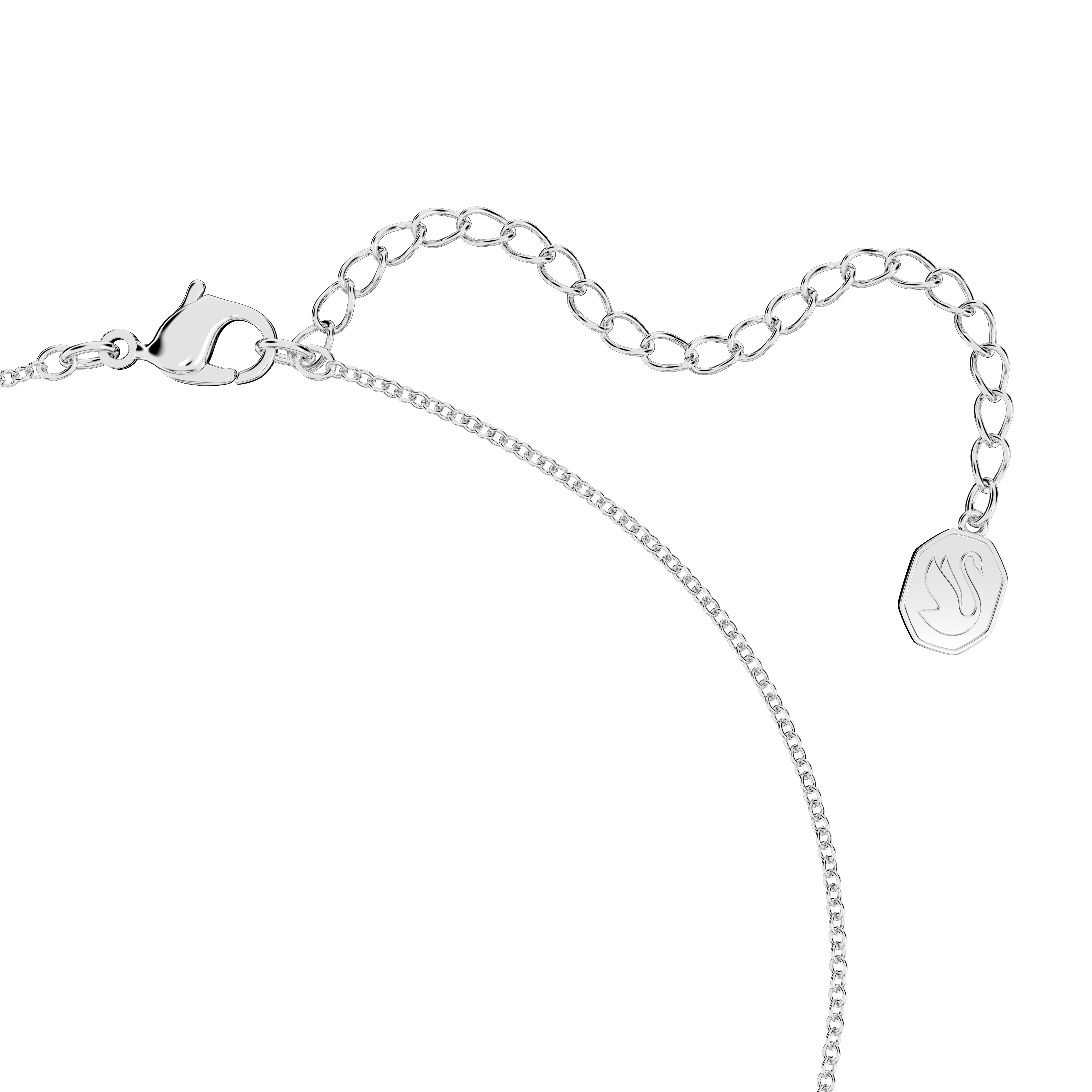 Swarovski Idyllia Lilia Y necklace, Butterfly, Blue, Rhodium plated 5662179