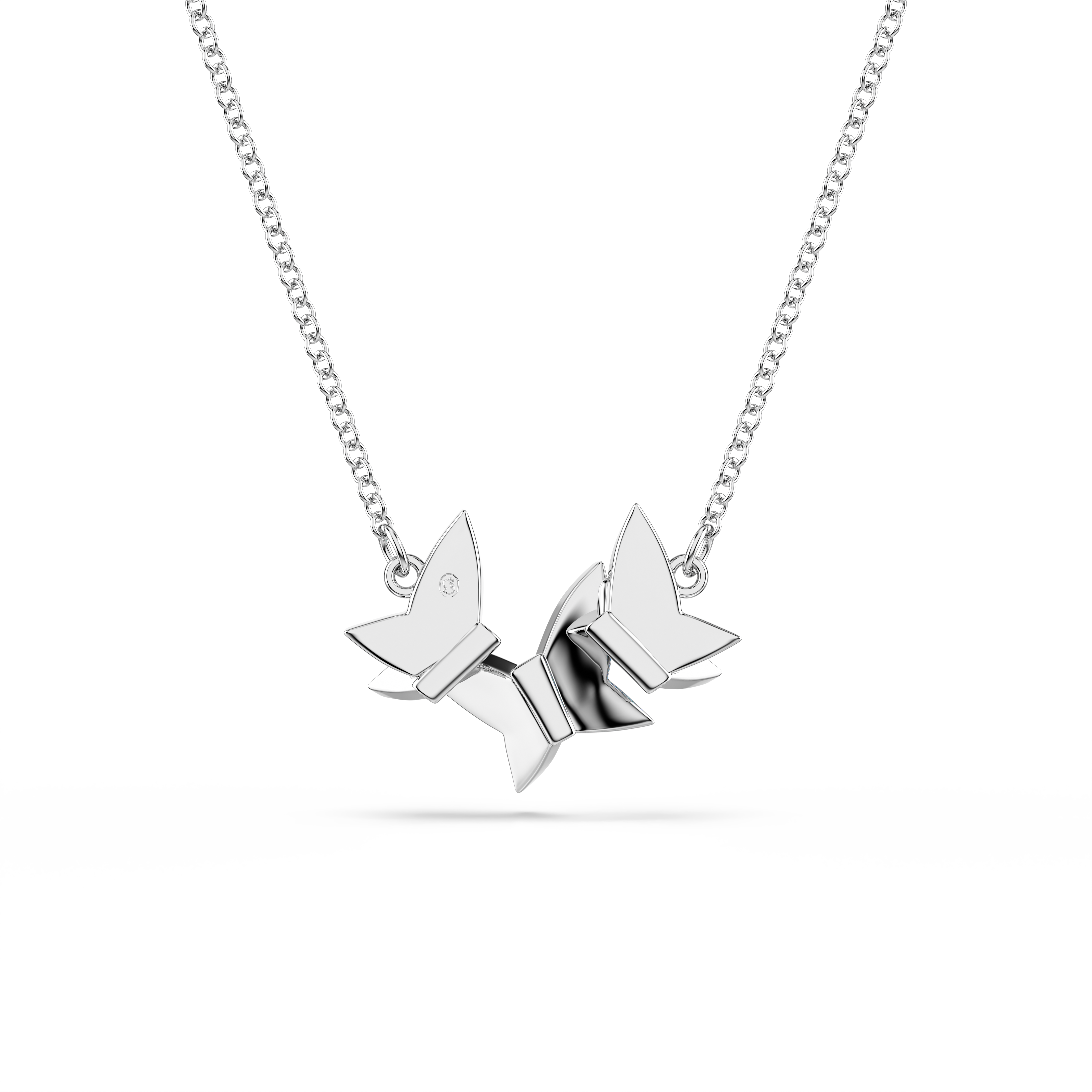 Swarovski Idyllia Lilia necklace, Butterfly, Blue, Rhodium plated 5662181