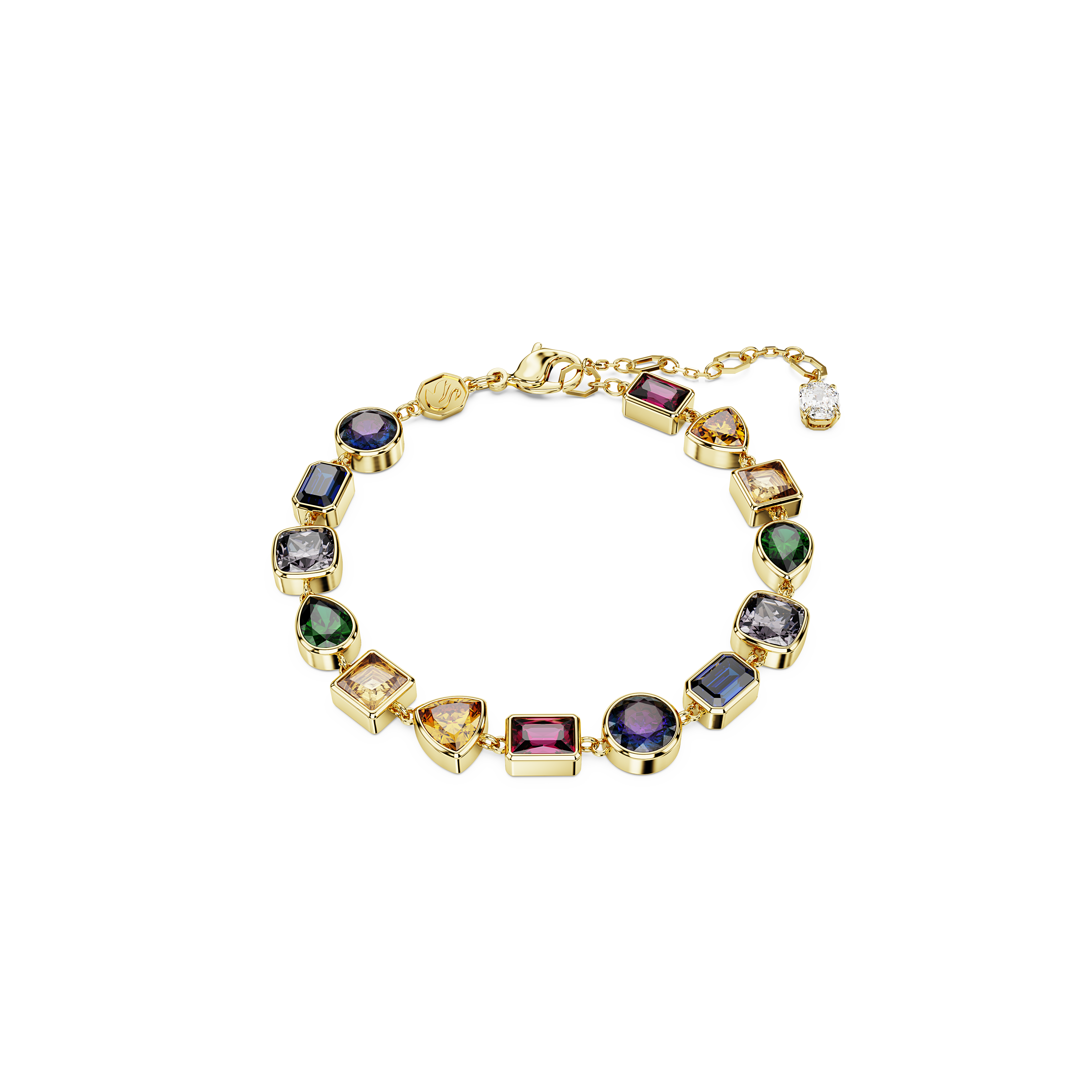 SWAROVSKI STILLA BRACELET, MIXED CUTS, MULTICOLORED, GOLD-TONE PLATED 5662925