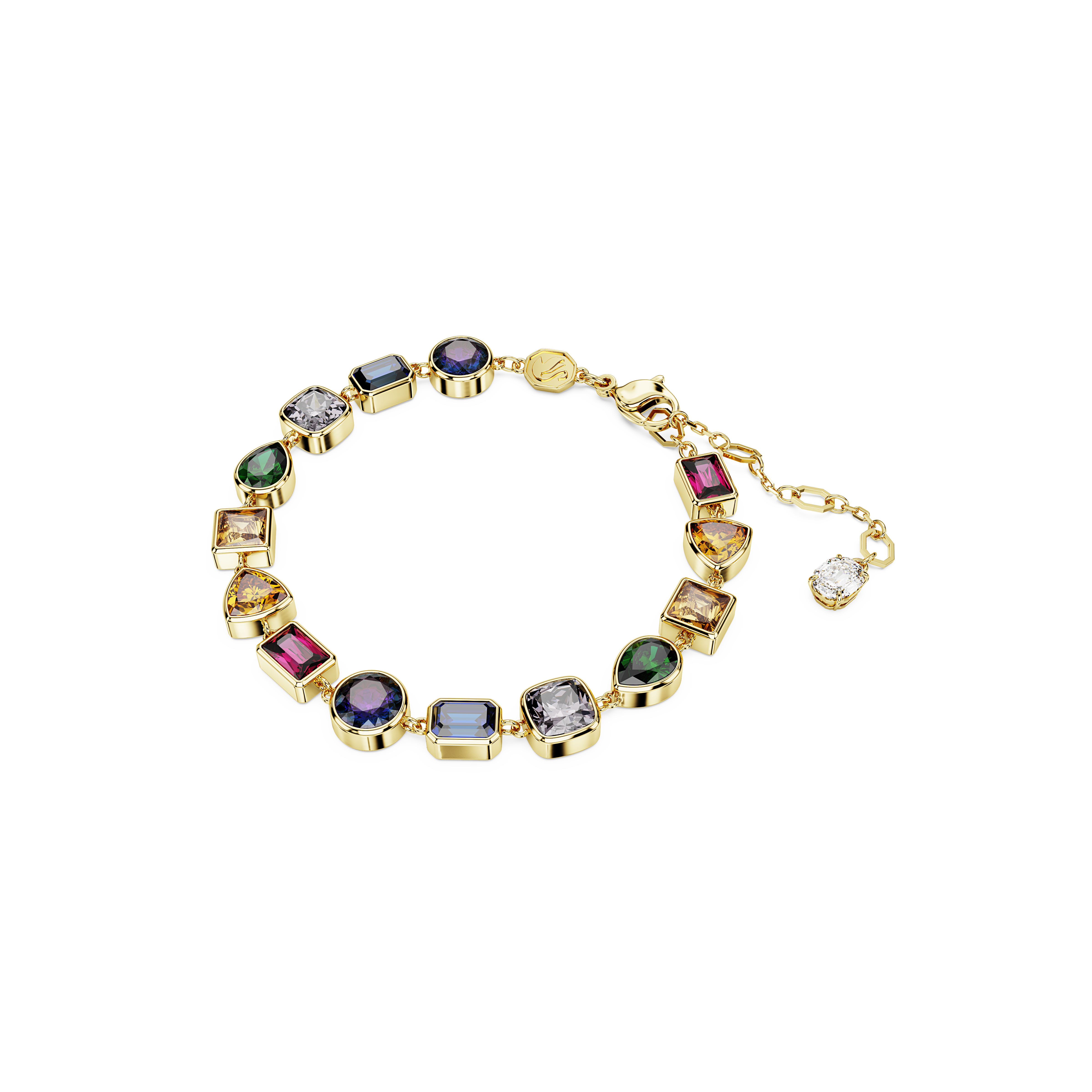 SWAROVSKI STILLA BRACELET, MIXED CUTS, MULTICOLORED, GOLD-TONE PLATED 5662925