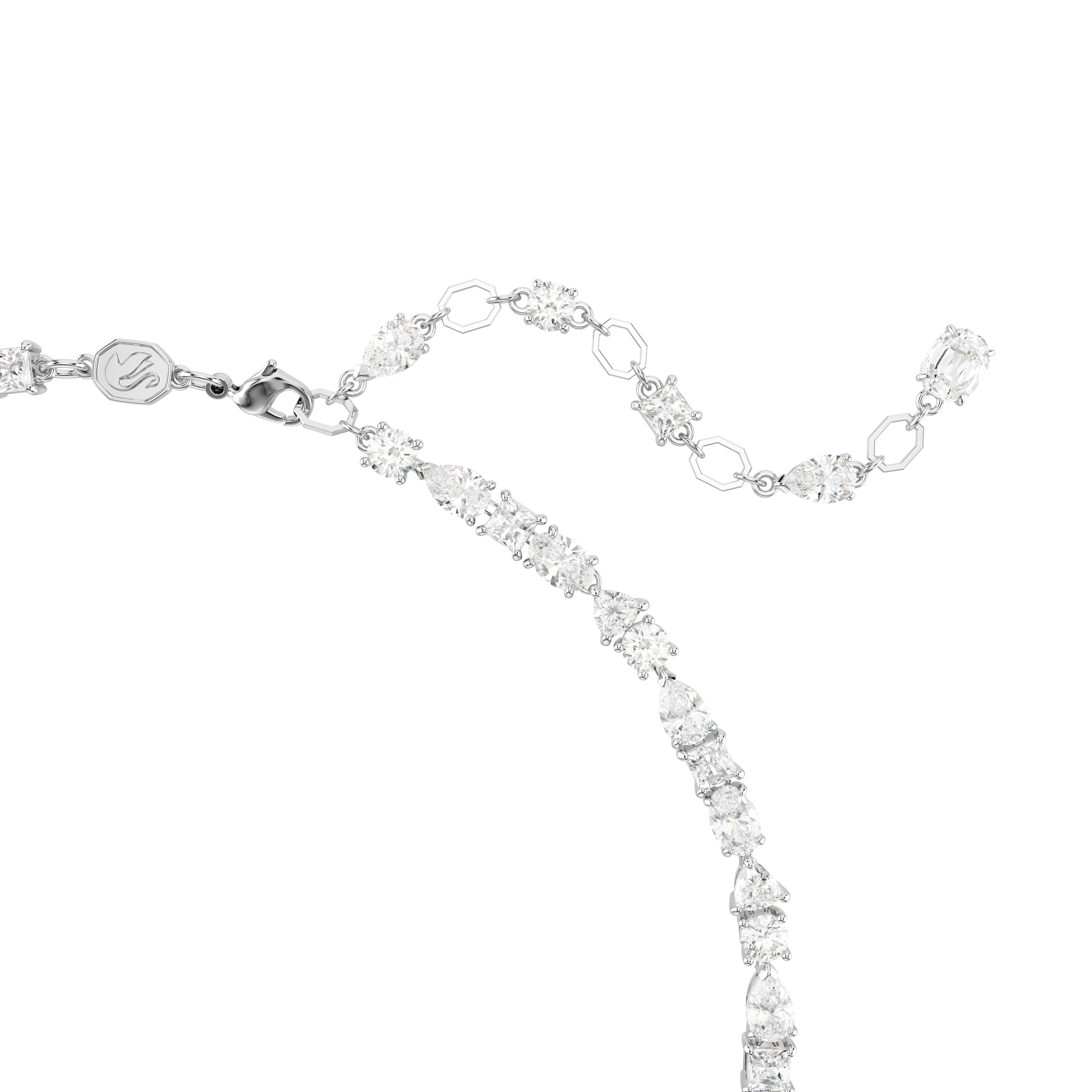 Swarovski Mesmera necklace, Mixed cuts, White, Rhodium plated 5665242