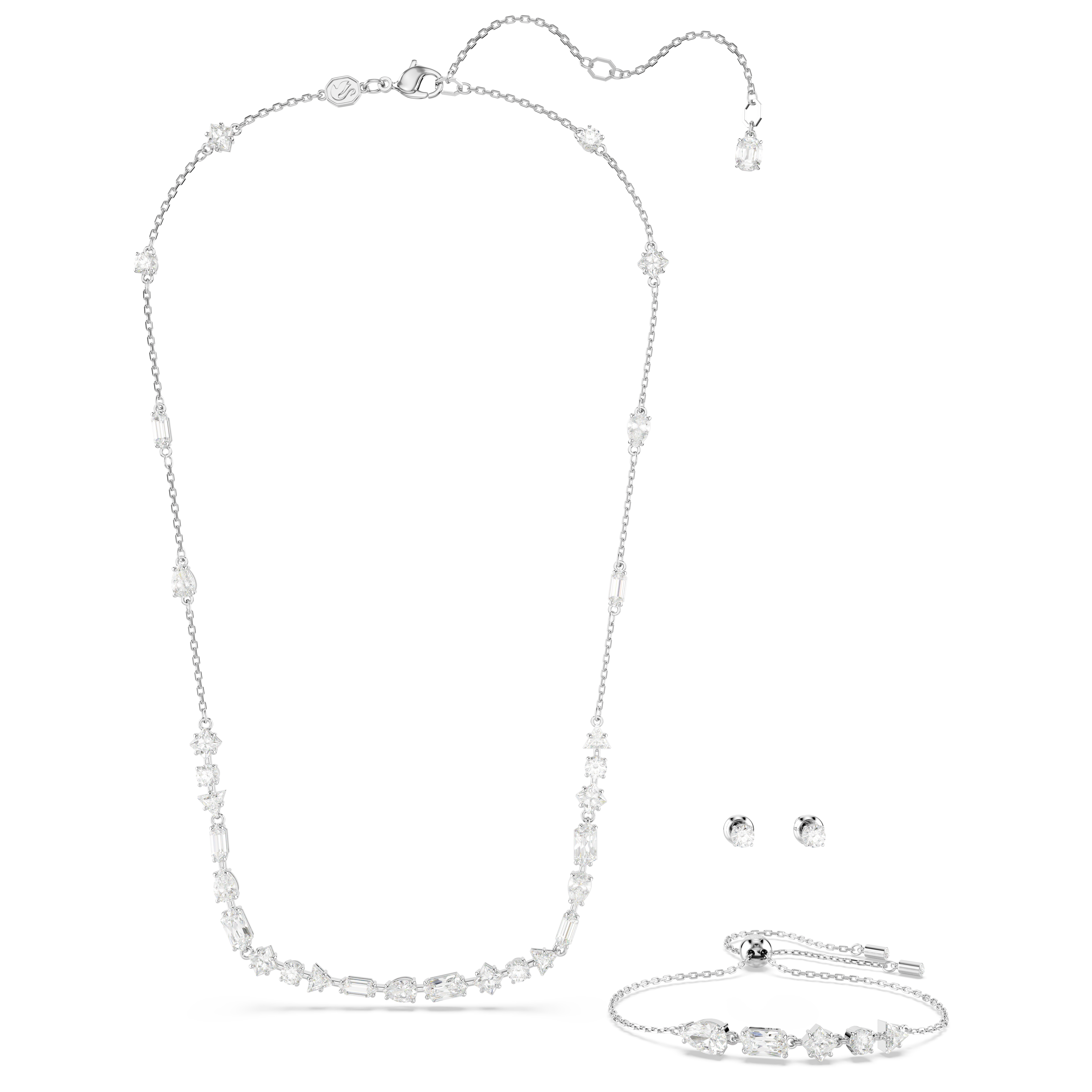 SWAROVSKI MESMERA SET, MIXED CUTS, SCATTERED DESIGN, WHITE, RHODIUM PLATED 5665877