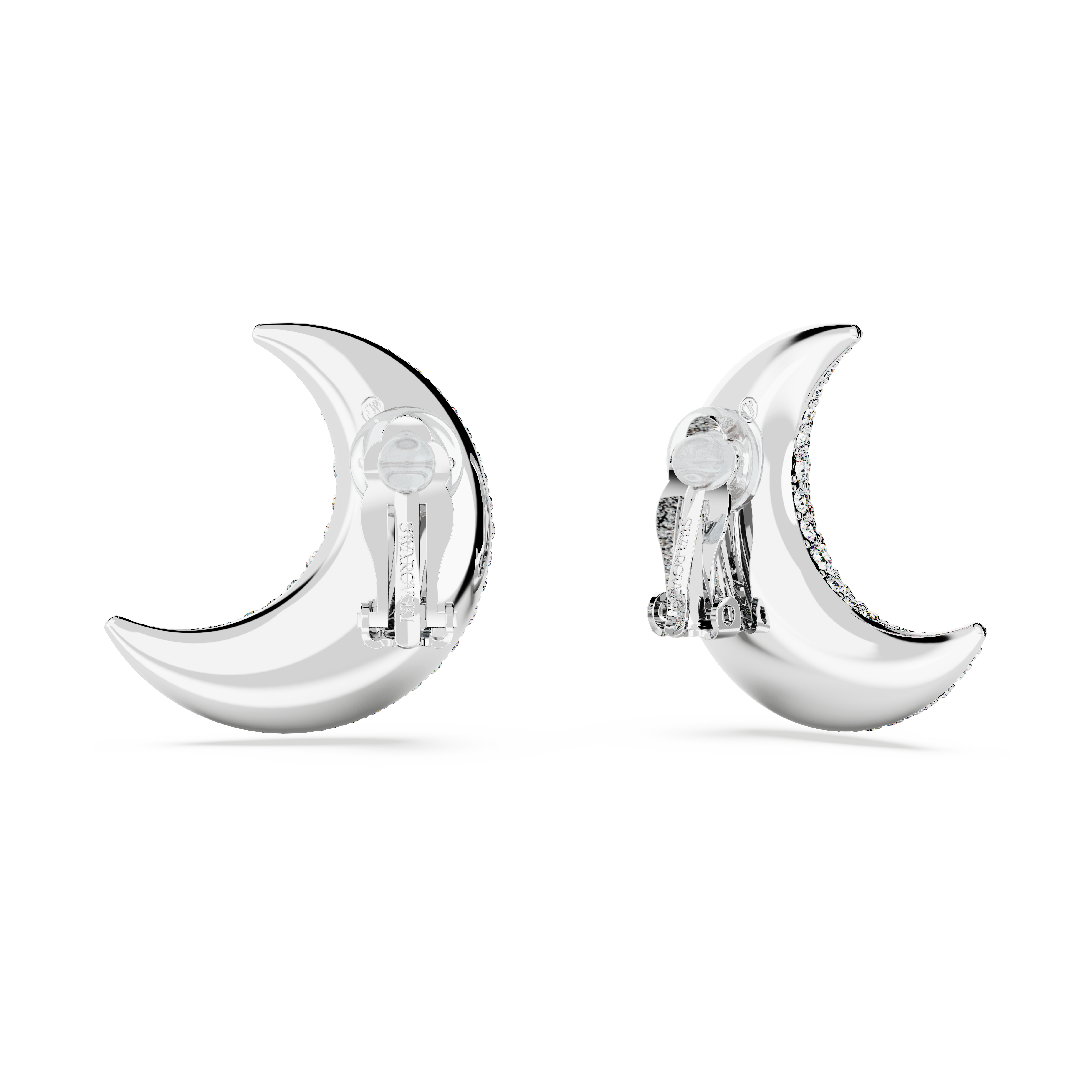 SWAROVSKI LUNA CLIP EARRINGS, MOON, WHITE, RHODIUM PLATED 5666158