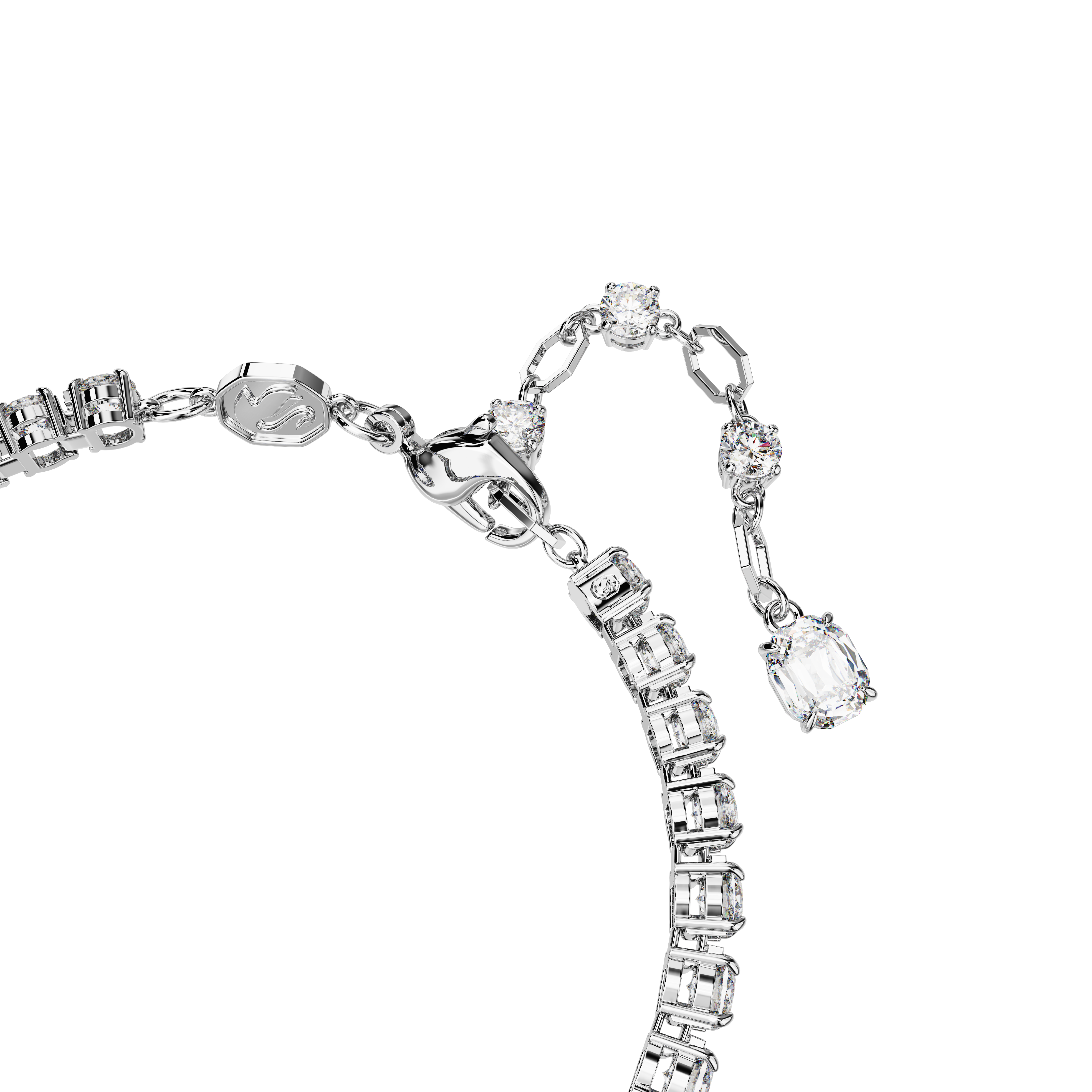 Swarovski Matrix Tennis bracelet, Mixed cuts, Green, Rhodium plated 5666422