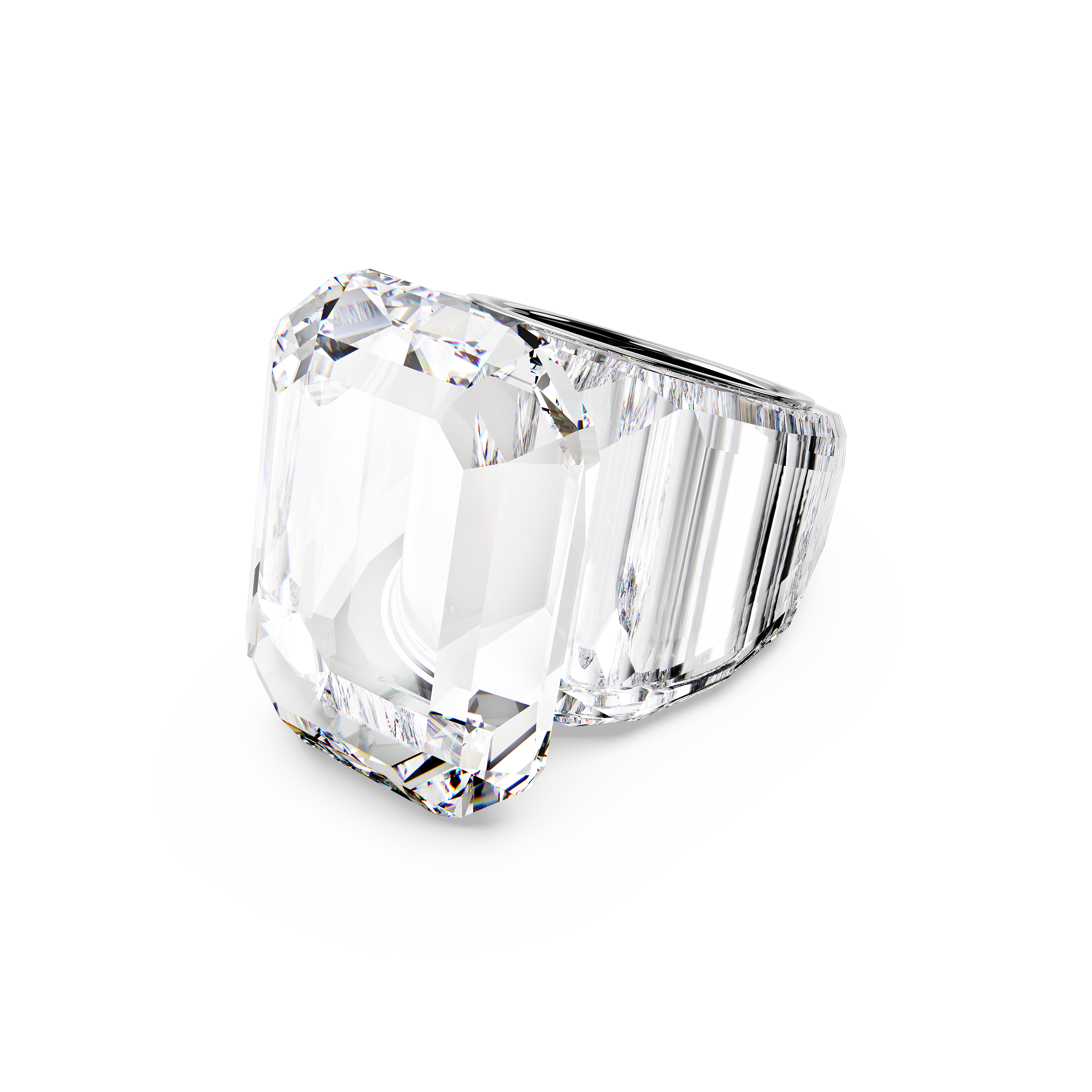 Swarovski Lucent cocktail ring, Octagon cut, White 5666590