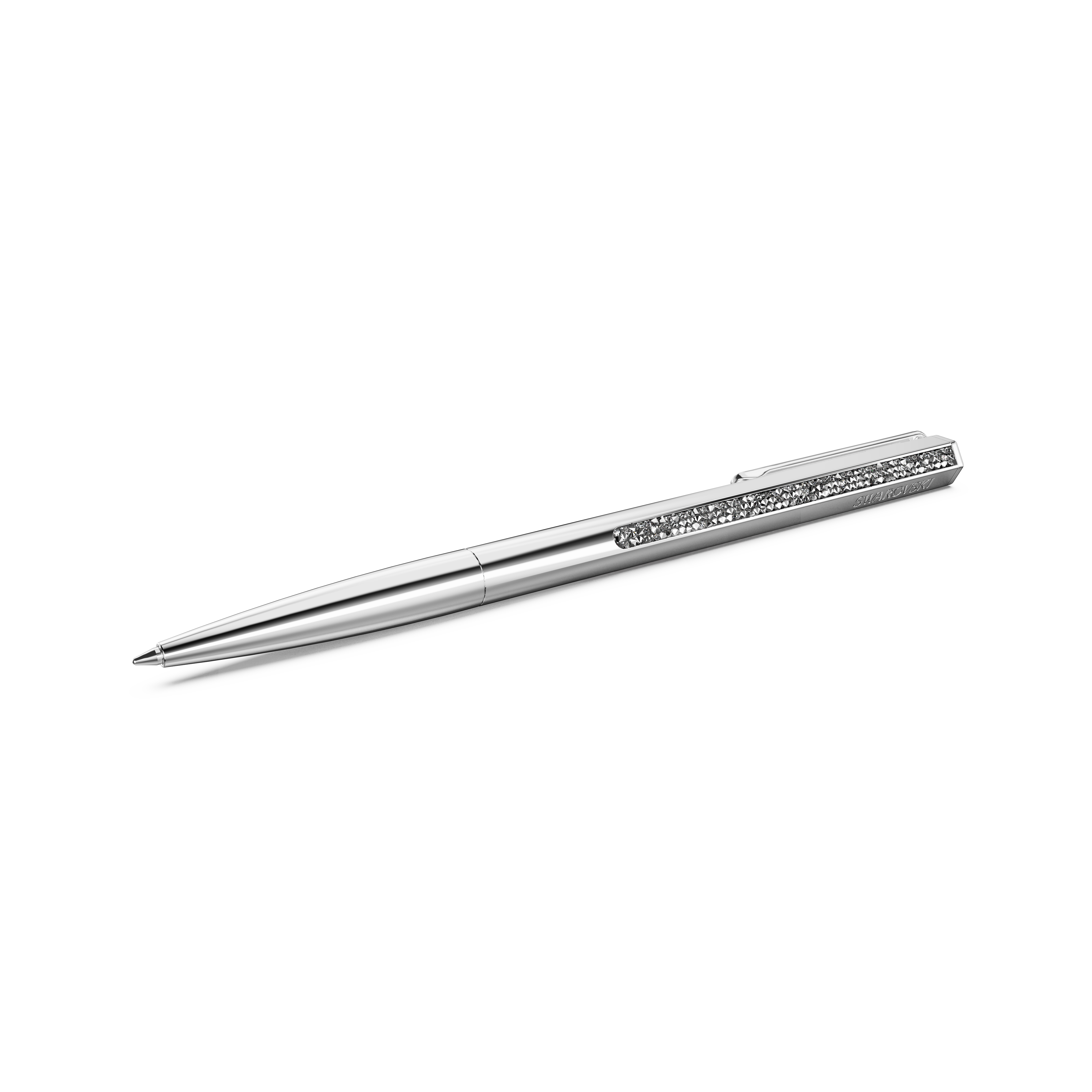 Swarovski Shimmer ballpoint pen, Silver tone, Chrome plated 5668056