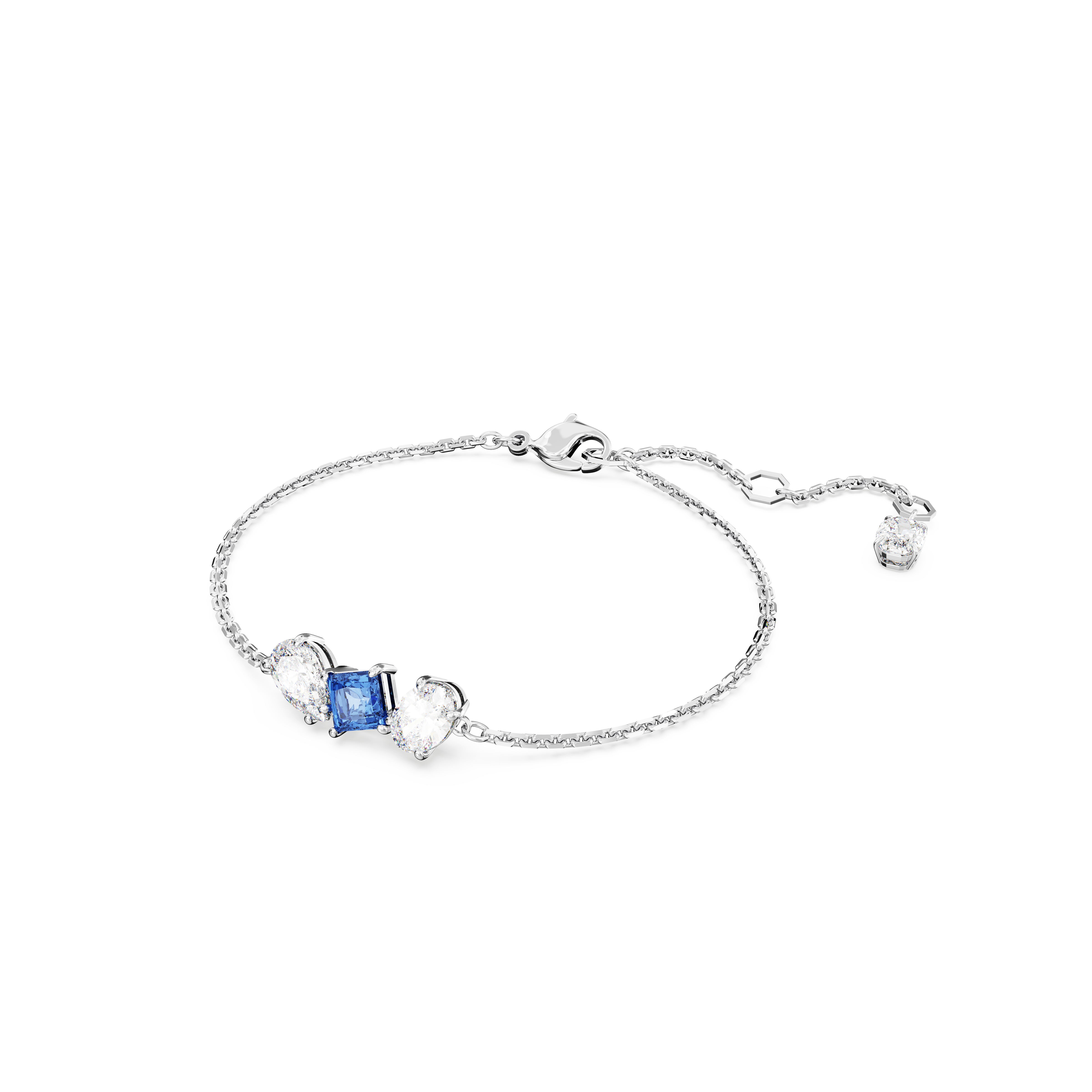 Swarovski Mesmera bracelet, Mixed cuts, Blue, Rhodium plated 5668359