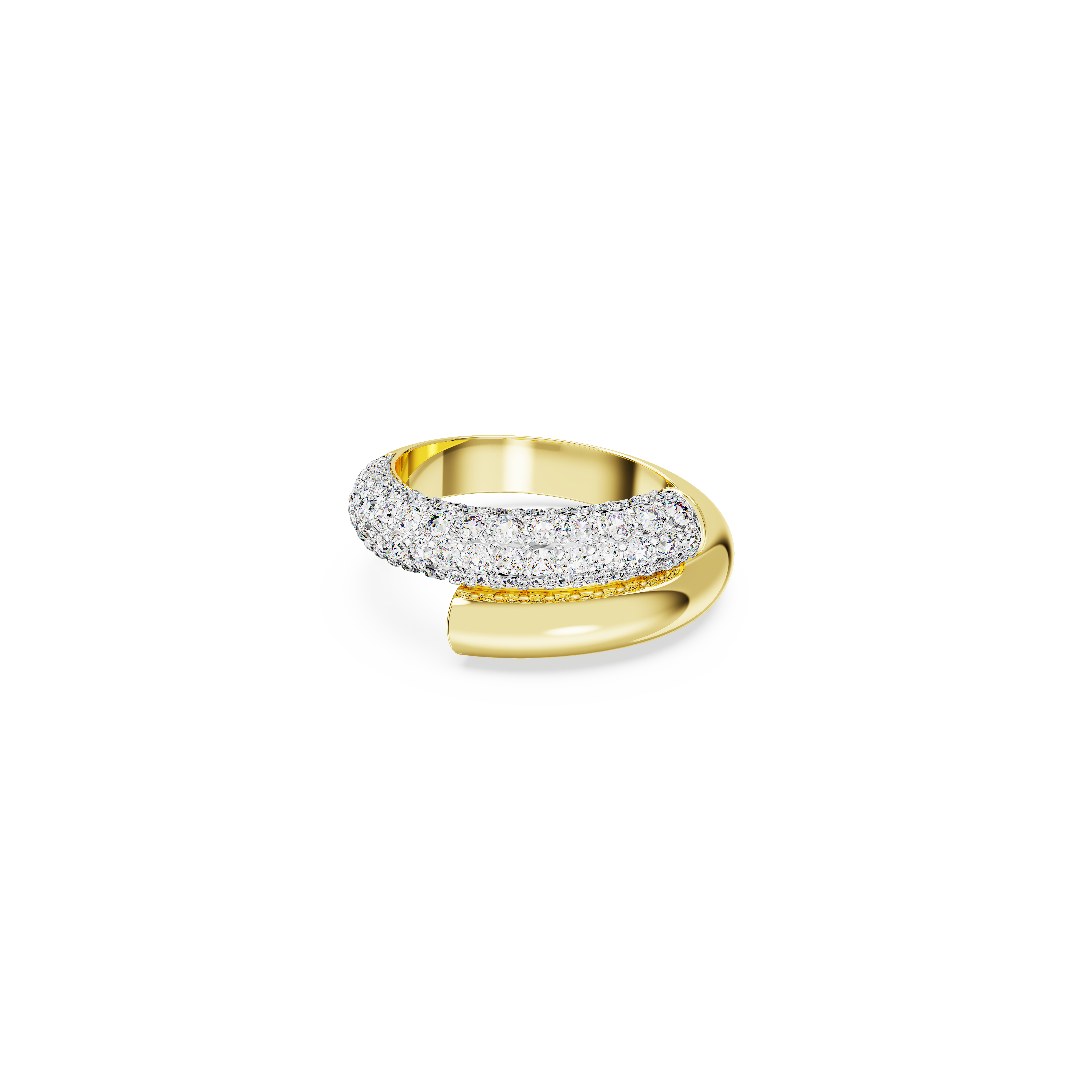 SWAROVSKI DEXTERA COCKTAIL RING, WHITE, GOLD-TONE PLATED