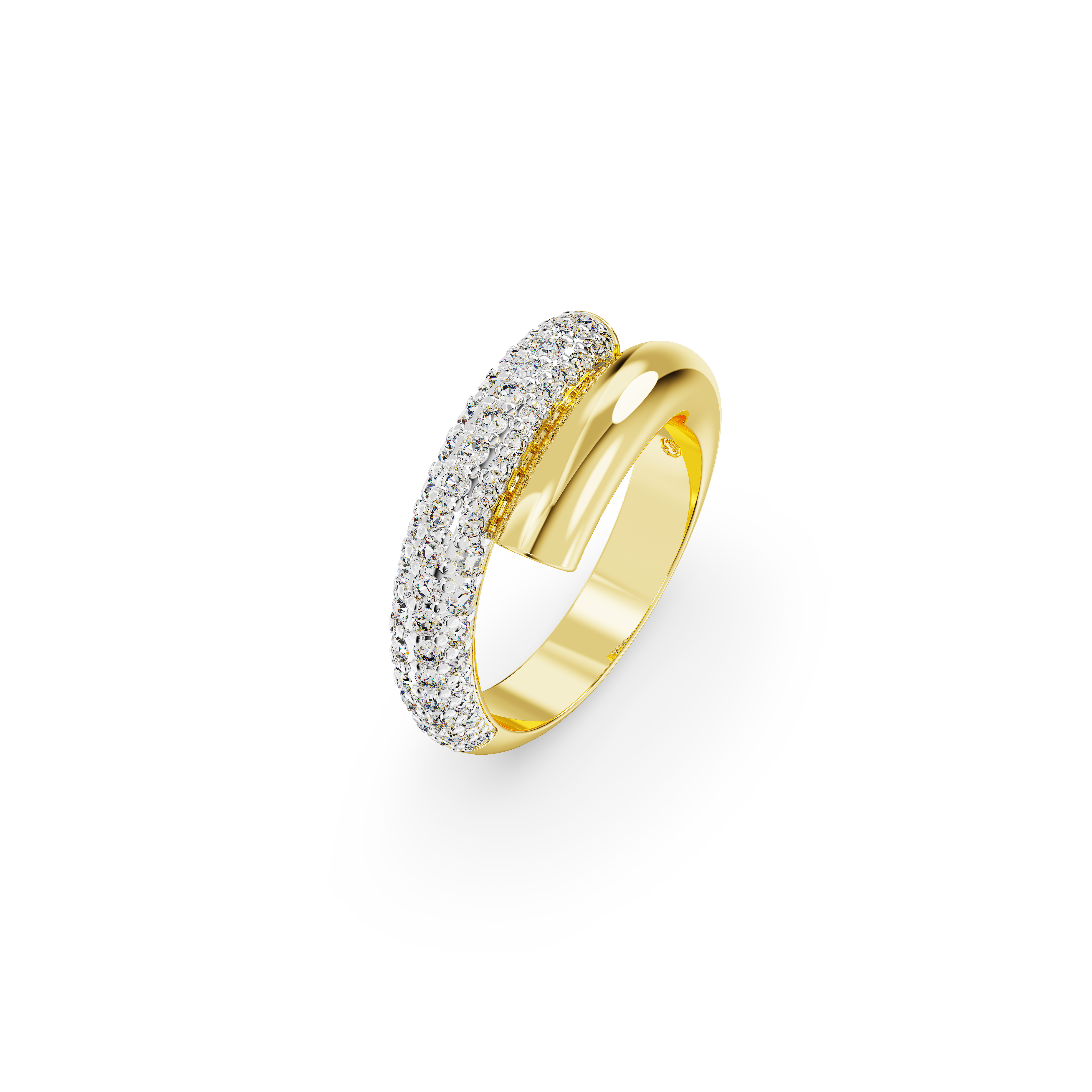 SWAROVSKI DEXTERA COCKTAIL RING, WHITE, GOLD-TONE PLATED