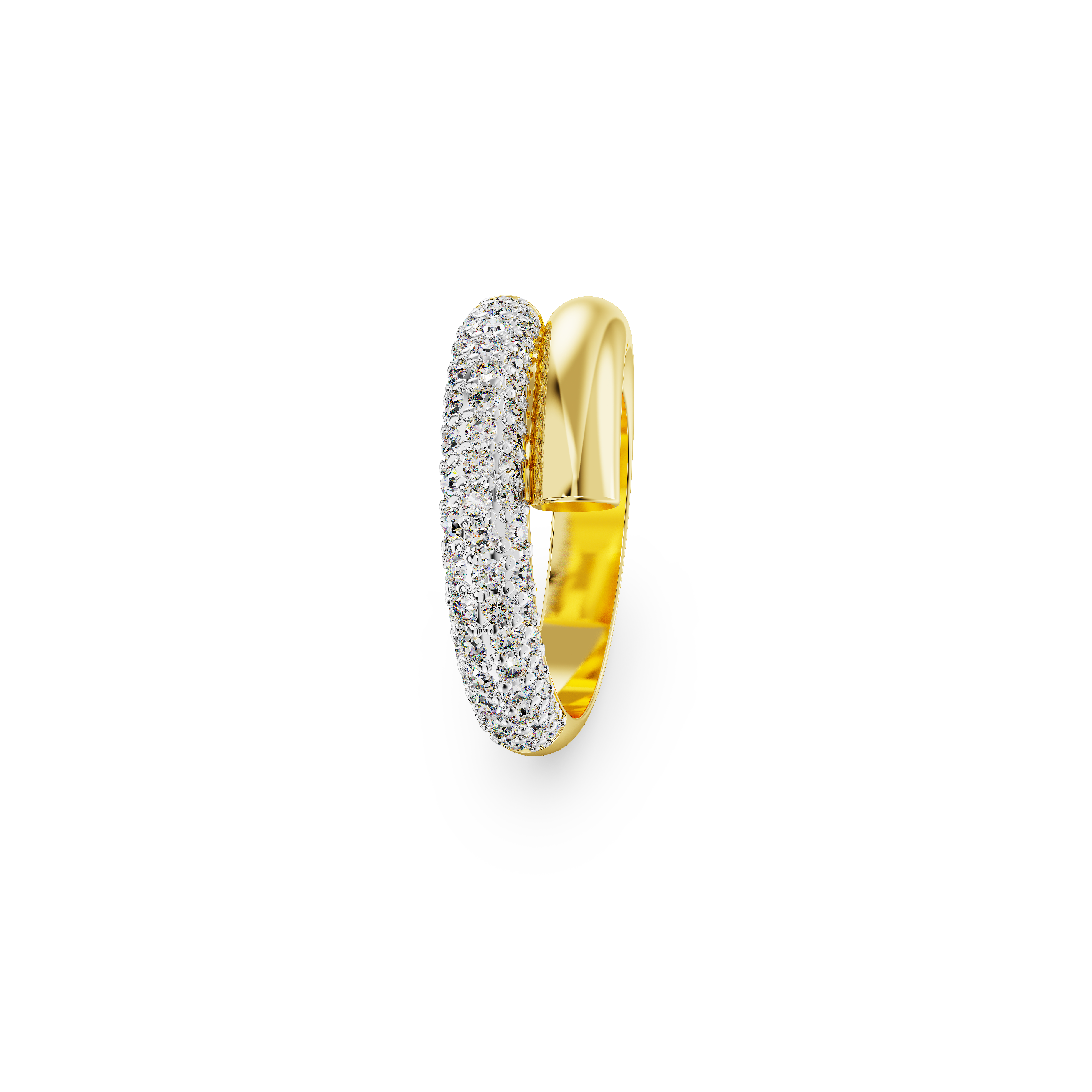 SWAROVSKI DEXTERA COCKTAIL RING, WHITE, GOLD-TONE PLATED