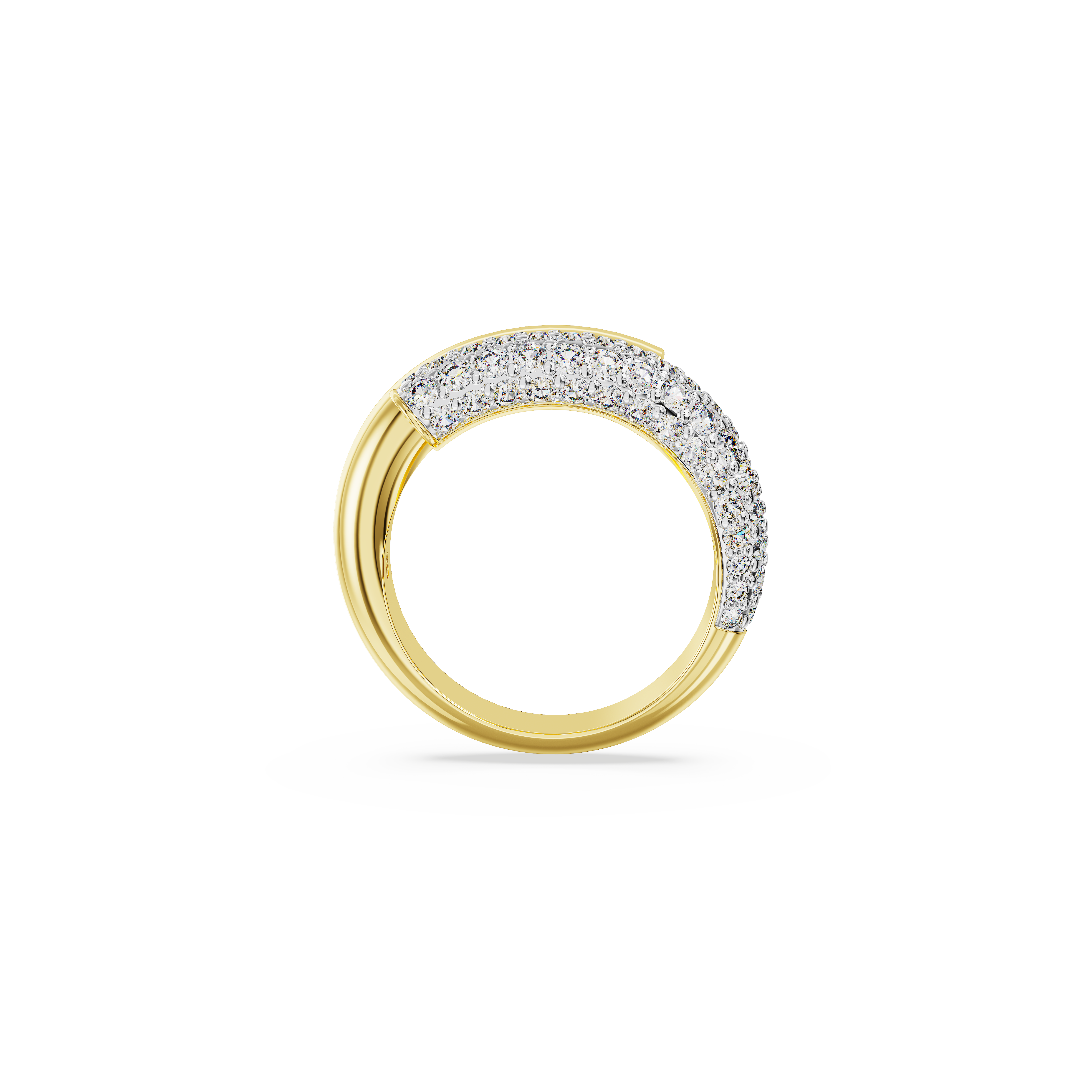 SWAROVSKI DEXTERA COCKTAIL RING, WHITE, GOLD-TONE PLATED