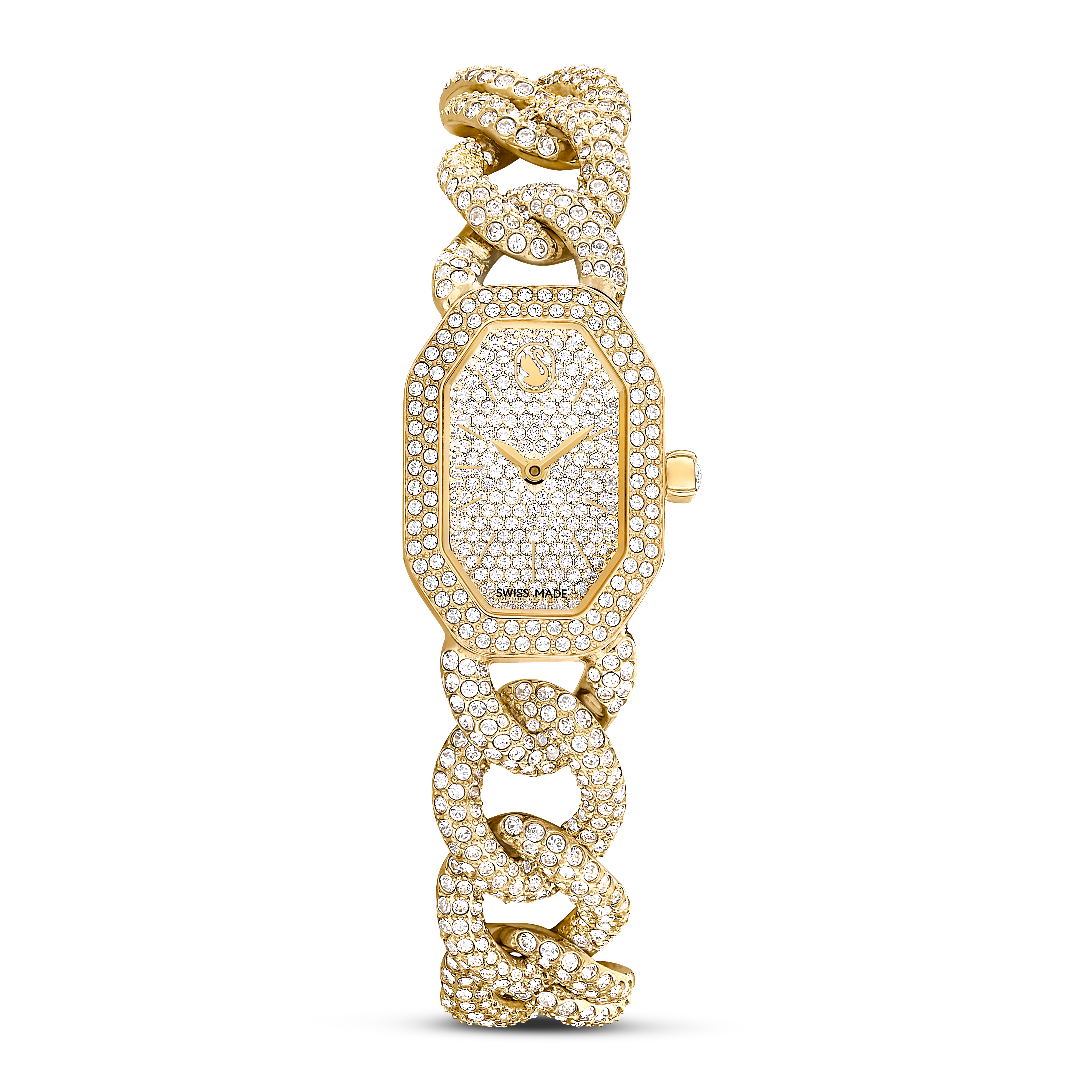Swarovski Dextera chain watch, Swiss Made, Crystal bracelet, Gold tone, Gold-tone finish 5668854