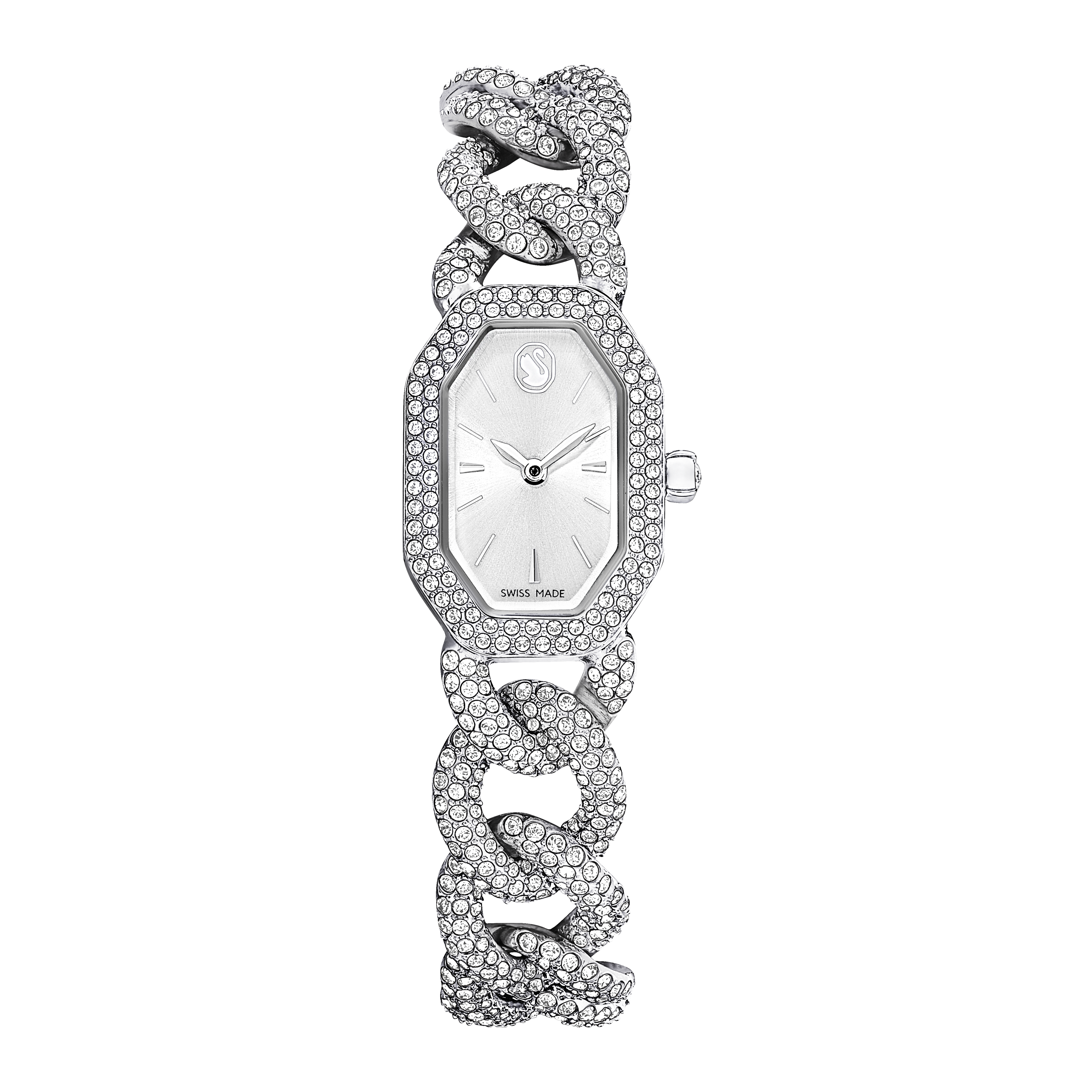 Swarovski Dextera chain watch, Swiss Made, Crystal bracelet, Silver tone, Stainless Steel 5668899