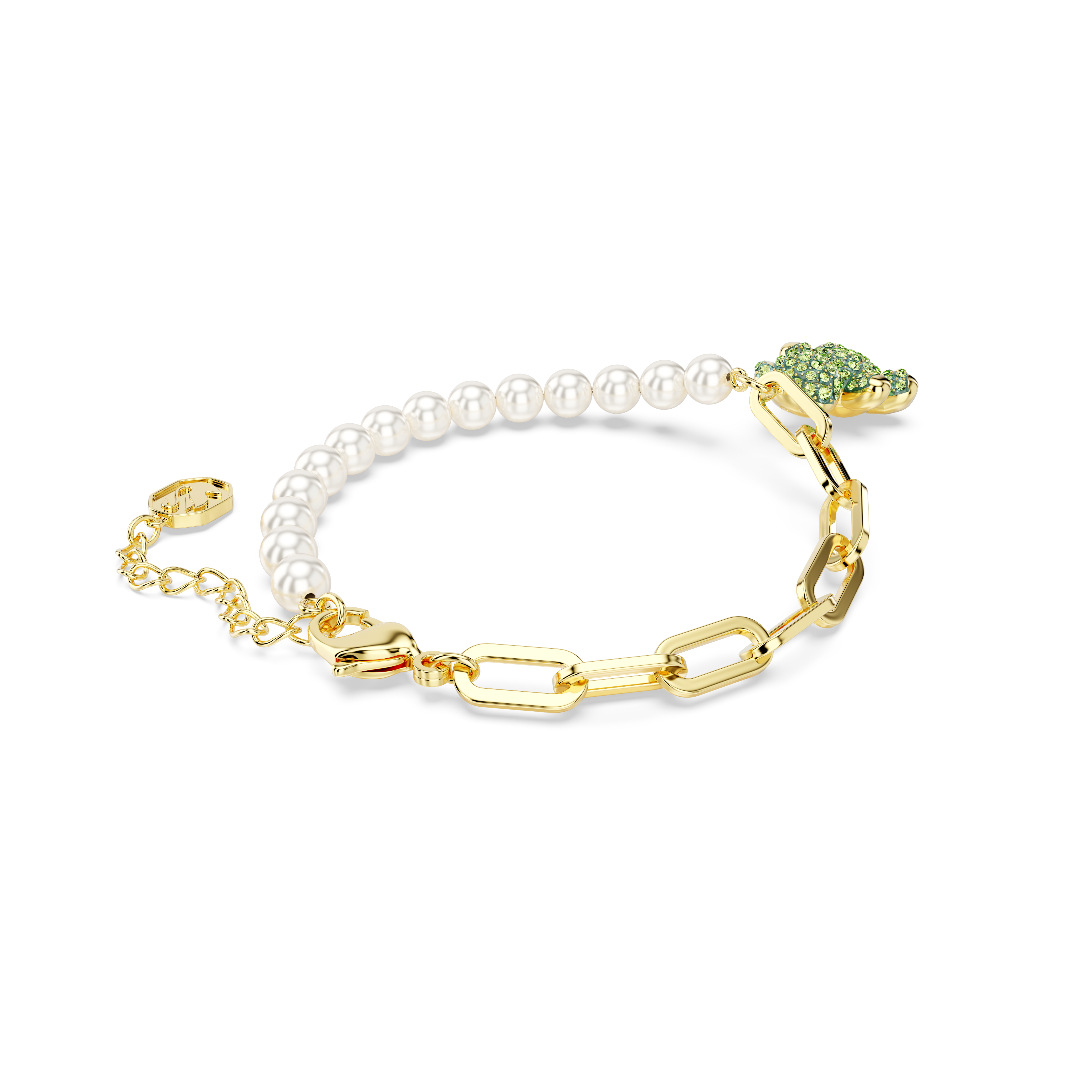 SWAROVSKI TEDDY BRACELET, BEAR, GREEN, GOLD-TONE PLATED 5669167