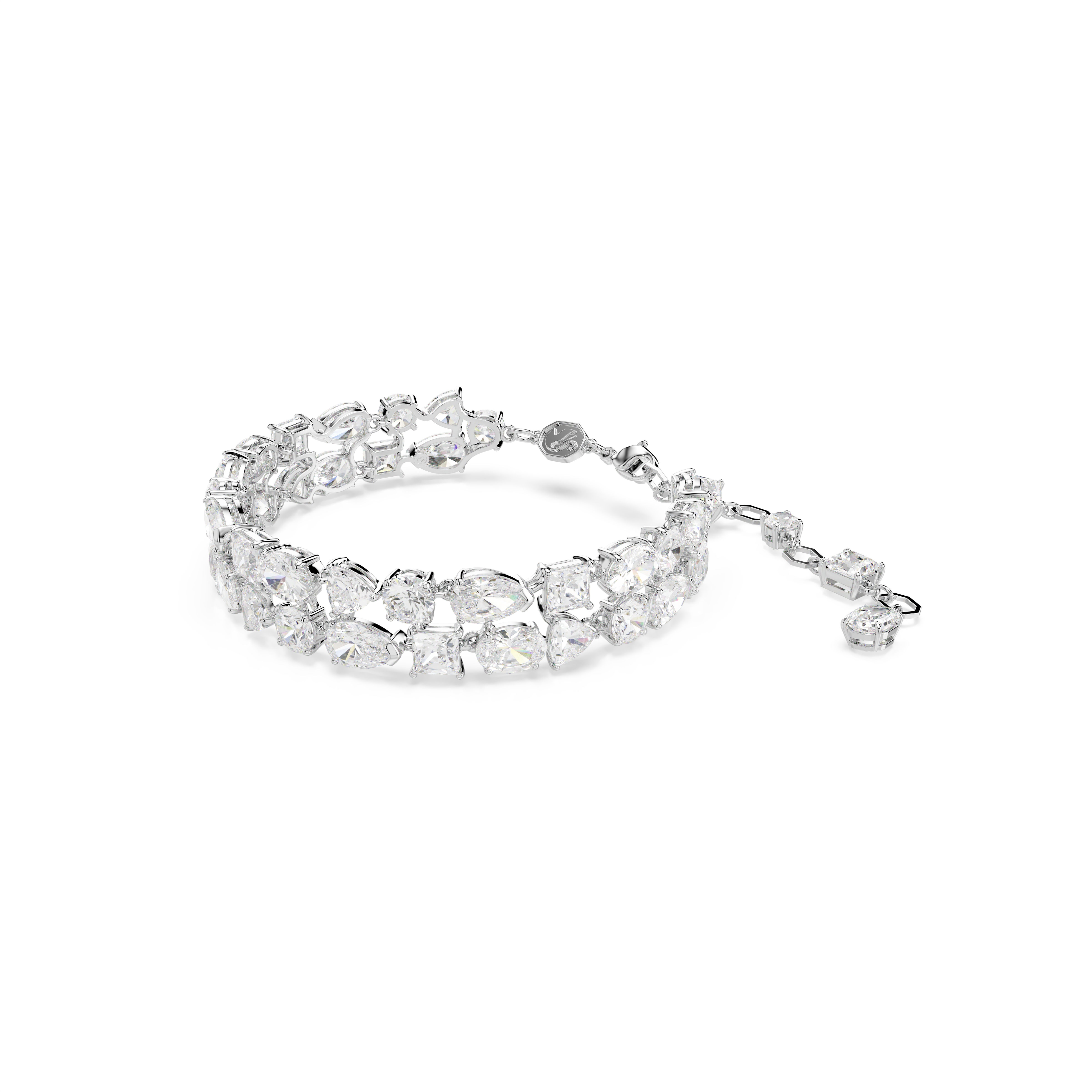 Swarovski Mesmera bracelet, Mixed cuts, White, Rhodium plated 5669927