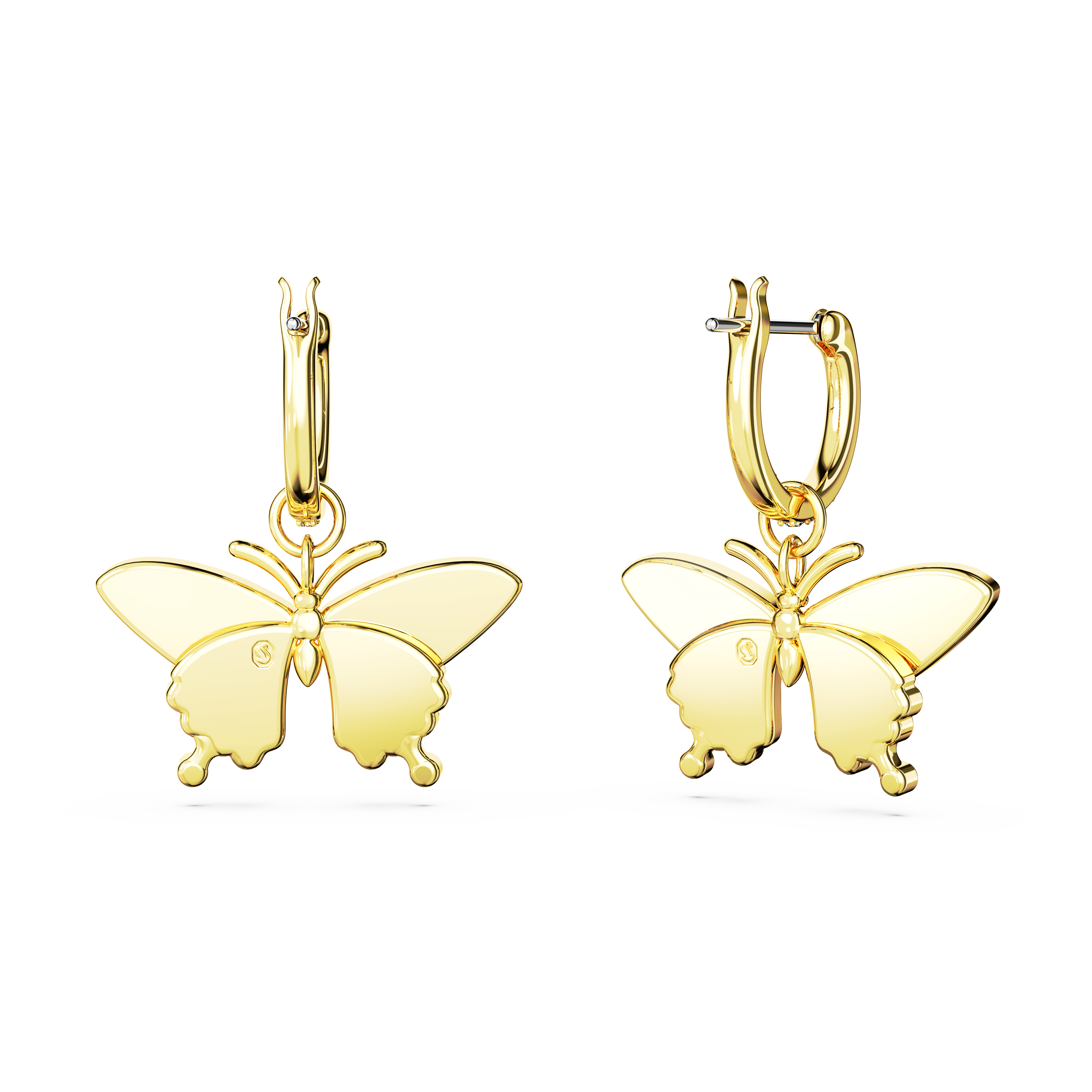 SWAROVSKI IDYLLIA DROP EARRINGS, BUTTERFLY, MULTICOLORED, GOLD-TONE PLATED 5670055